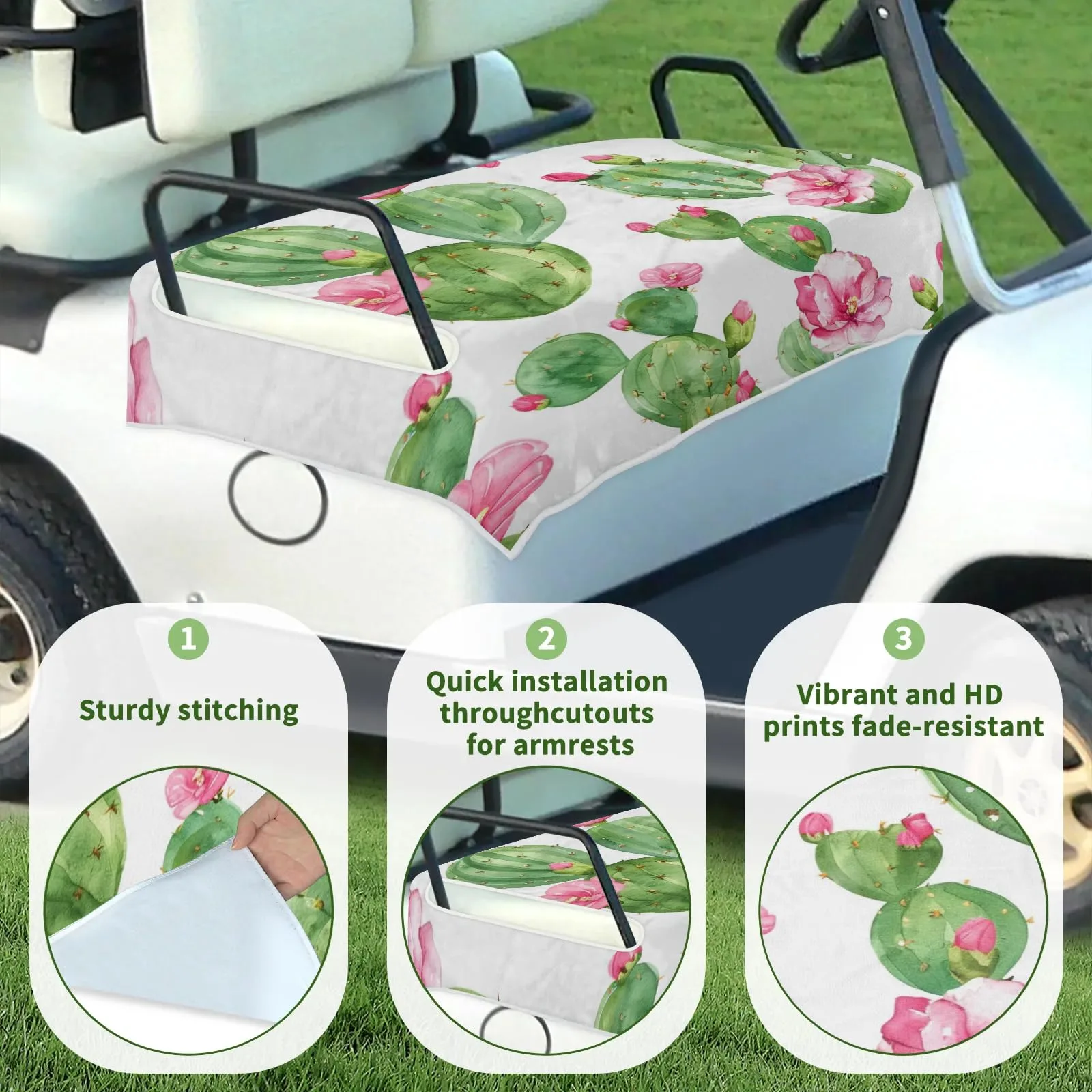 Tiveruda Golf Cart Seat Cover for Double Seats, 51 x 31 in image 3