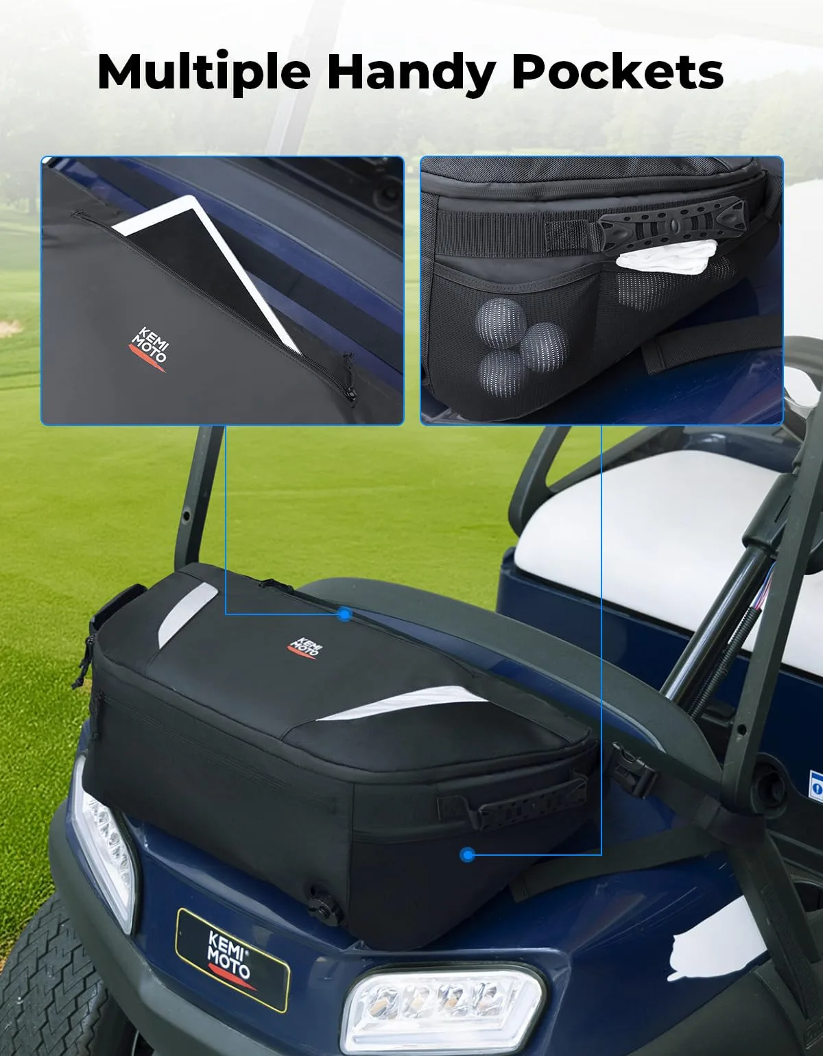 KEMIMOTO 32L Golf Cart Cooler Bag for Club Car & E-Z-GO image 2