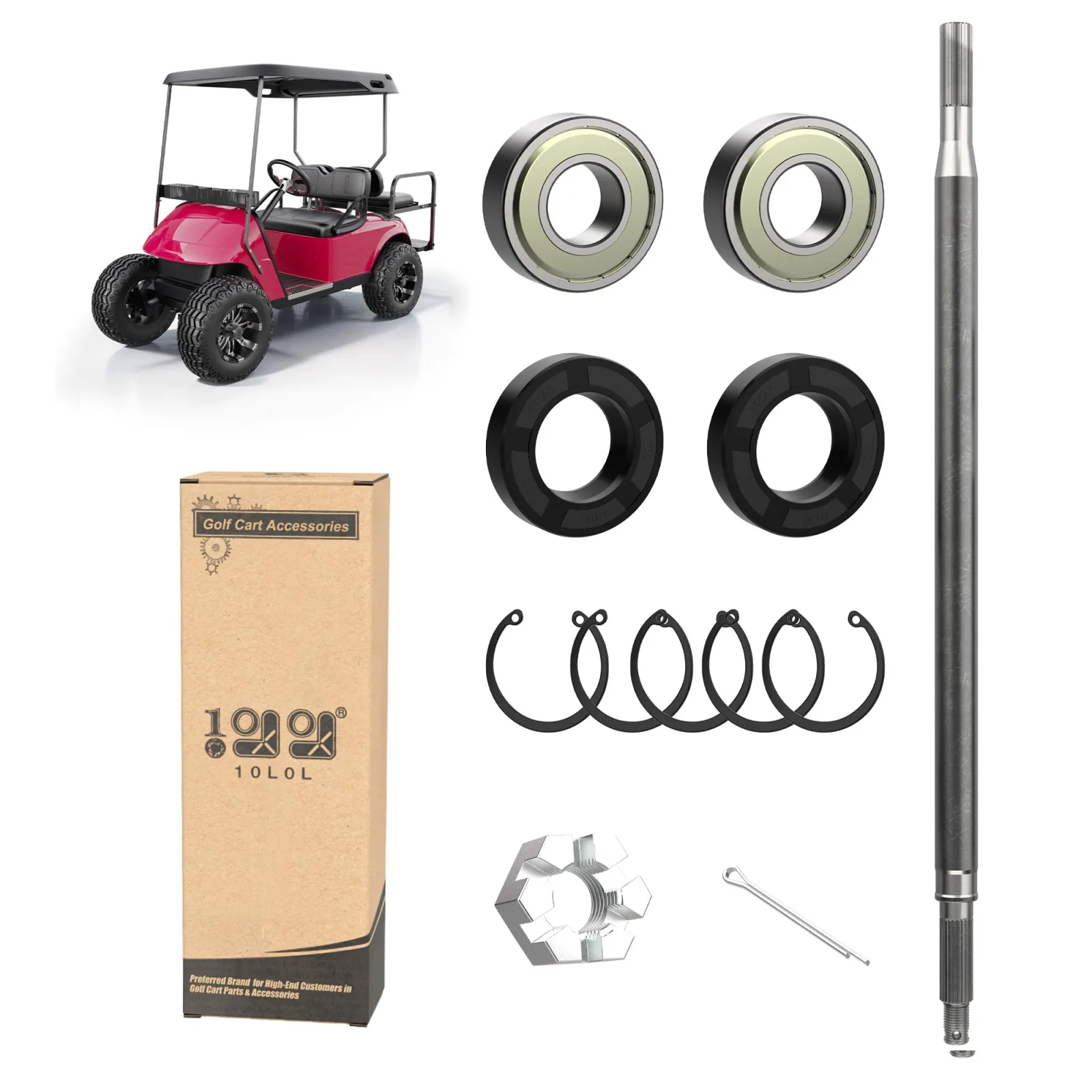 10L0L Rear Axle Shaft Kit for E-Z-GO TXT 20377G11