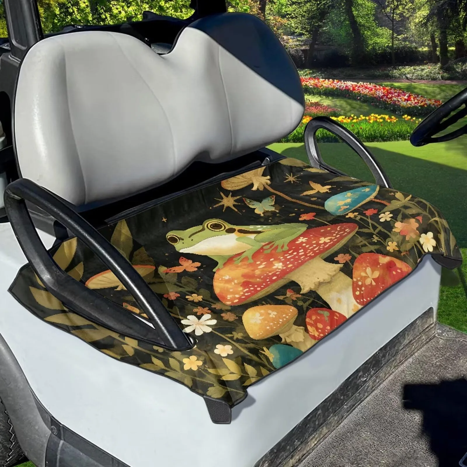 Tomeusey Golf Cart Seat Cover for 2-Person Seats