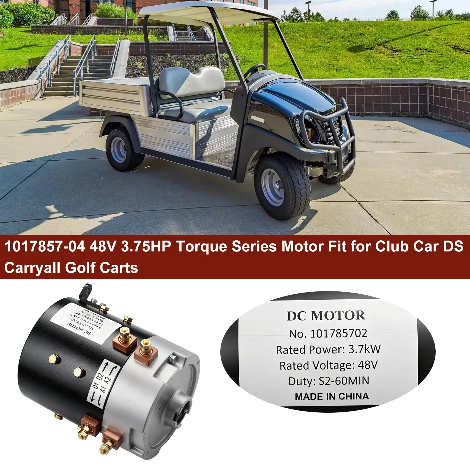 IgniSpark 48V Motor for Club Car DS Carryall image 2