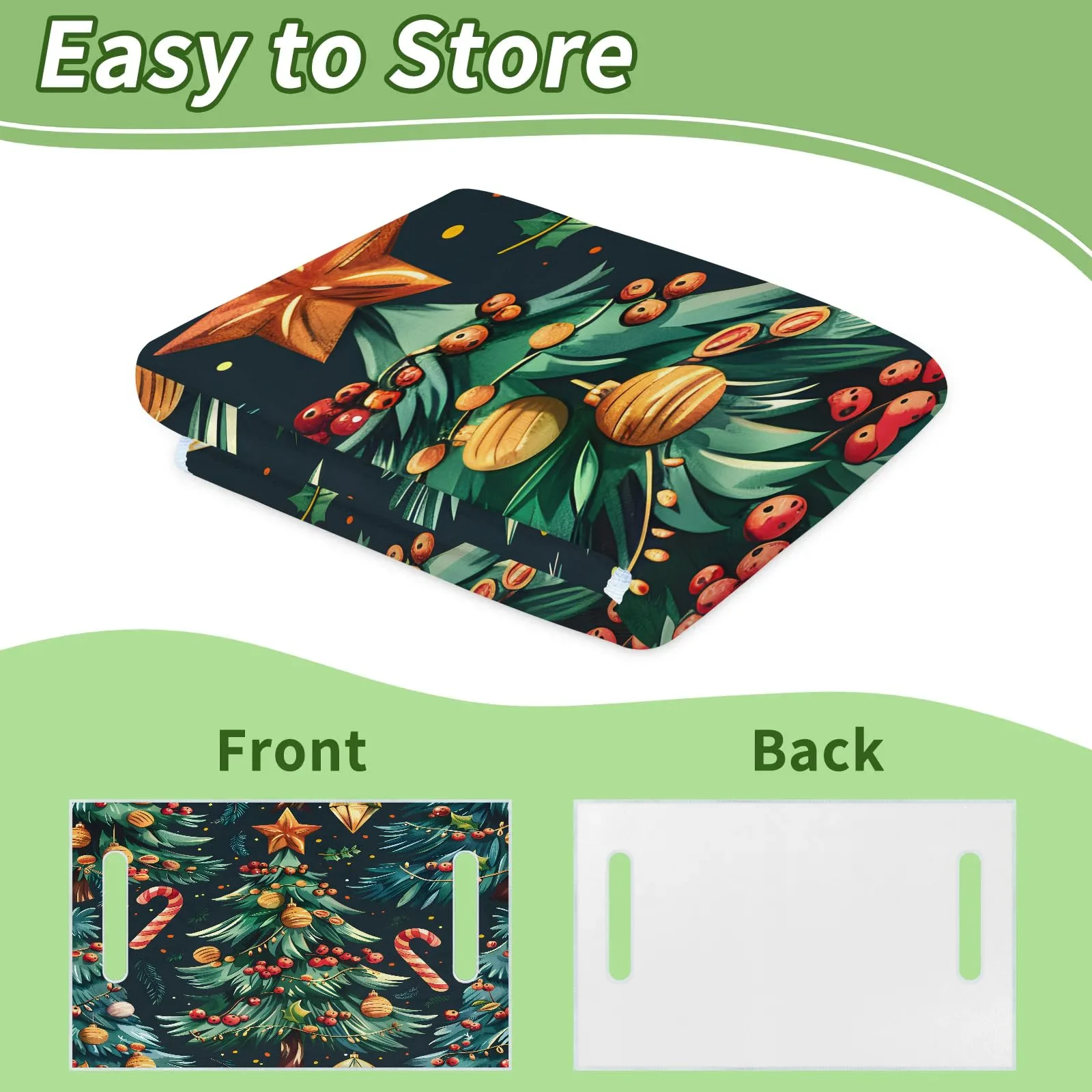 Tiveruda Christmas Berries Golf Cart Seat Cover 51 x 31 in image 4