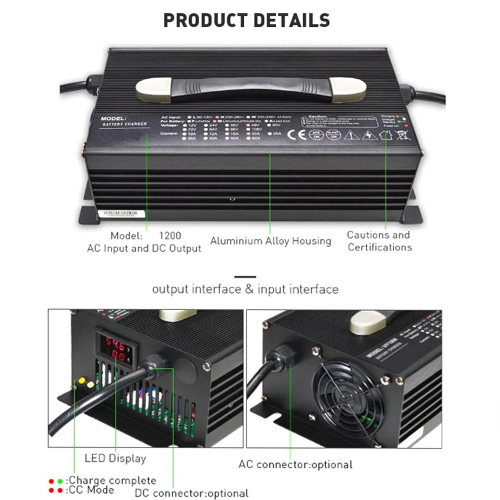 HYDTGZ 36V 25A Lead-Acid Battery Charger 1200W image 4
