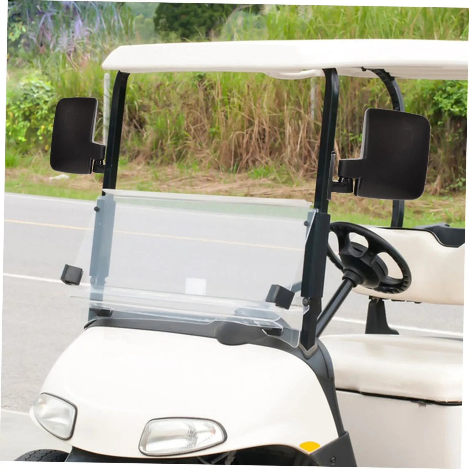 Totority Golf Cart Rear View Mirror Pair, Black Plastic image 4