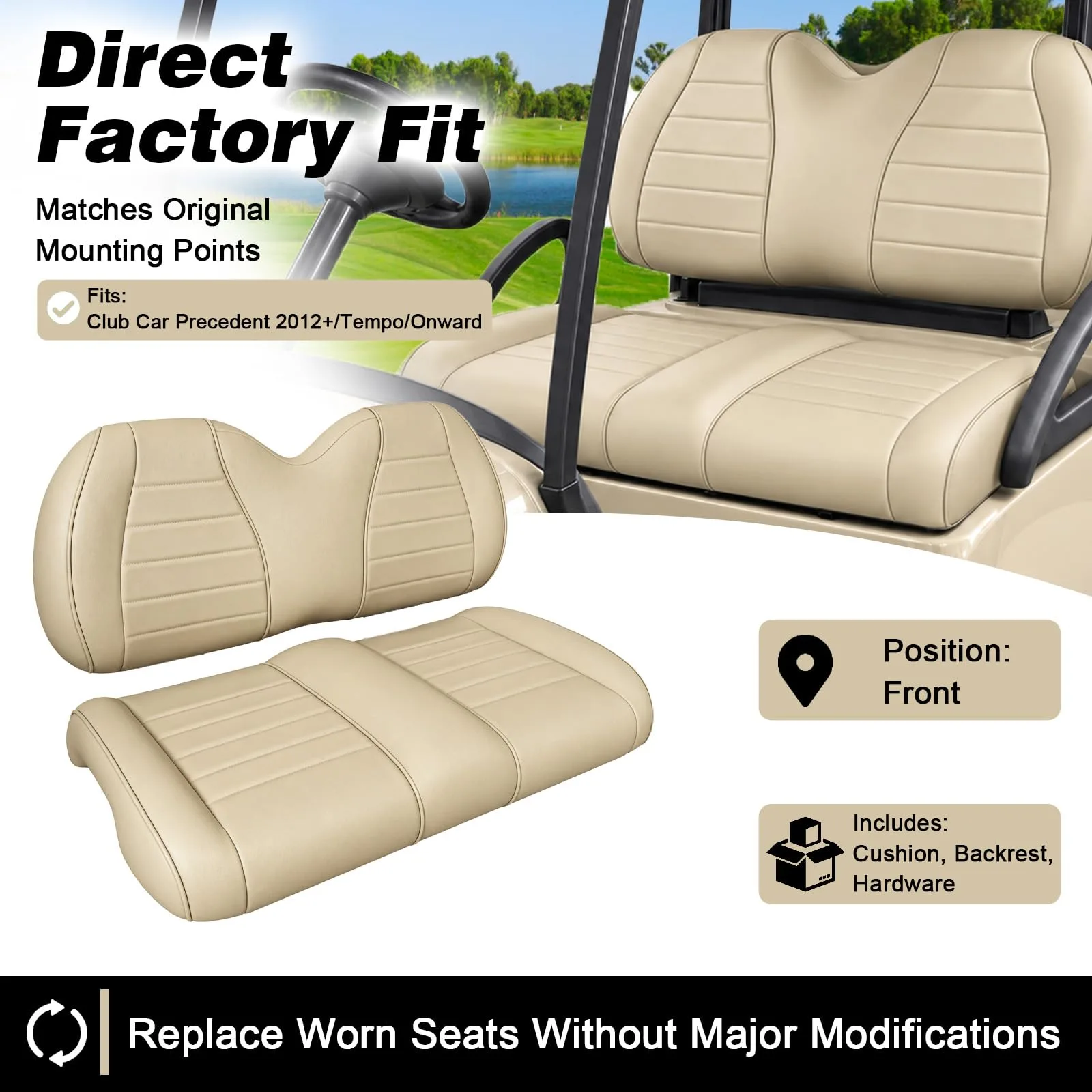 ProCartFit Front Seat for Club Car Precedent Onward Tempo image 3