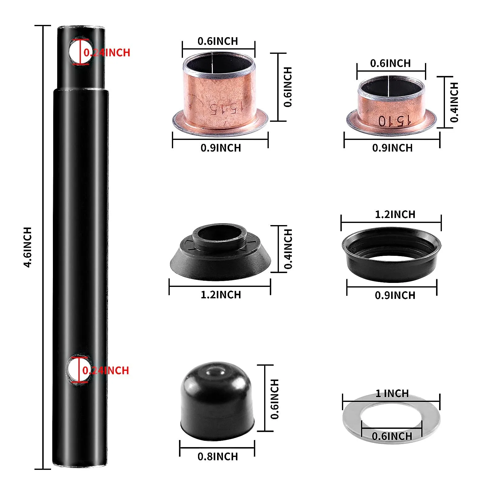Roykaw Kingpin and Bushing Kit for Yamaha G2-G20 Golf Carts image 3