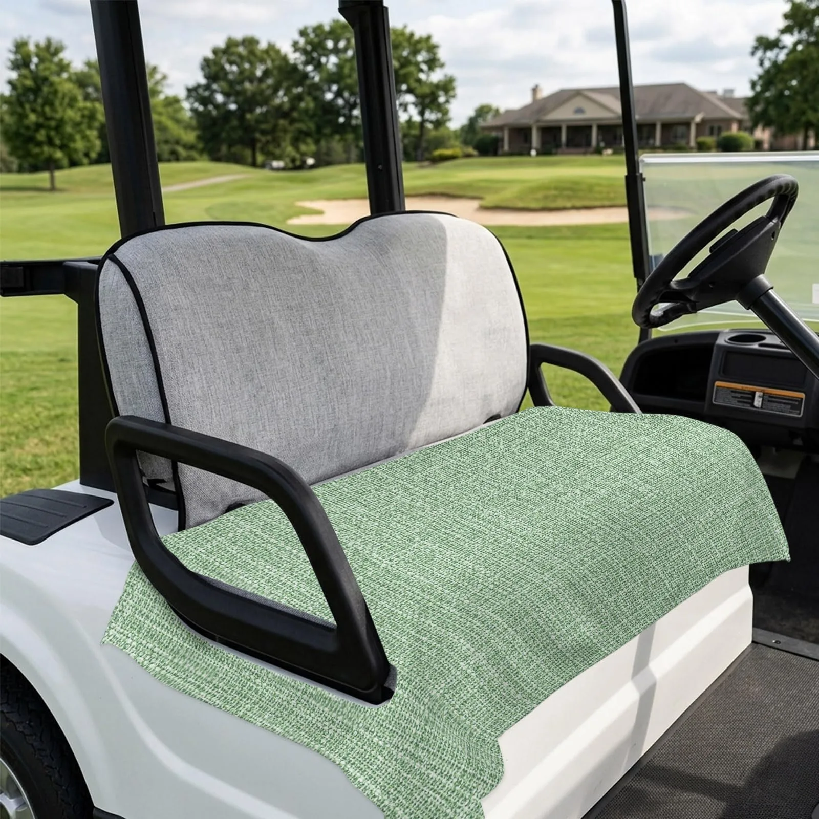 LooPoP Sage Green Microfiber Golf Cart Seat Cover image 3