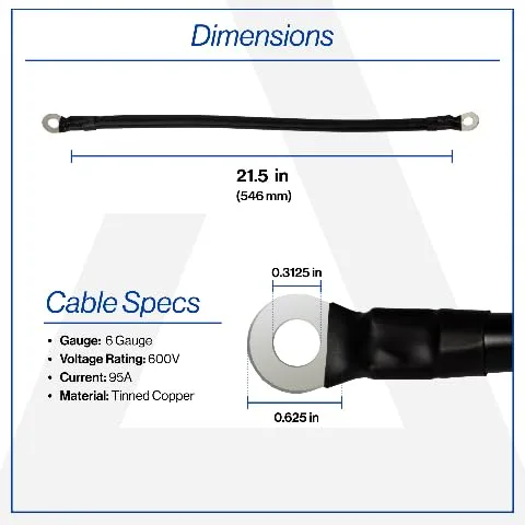 Reliance 6-Gauge Battery Cable for Club Car Precedent image 2