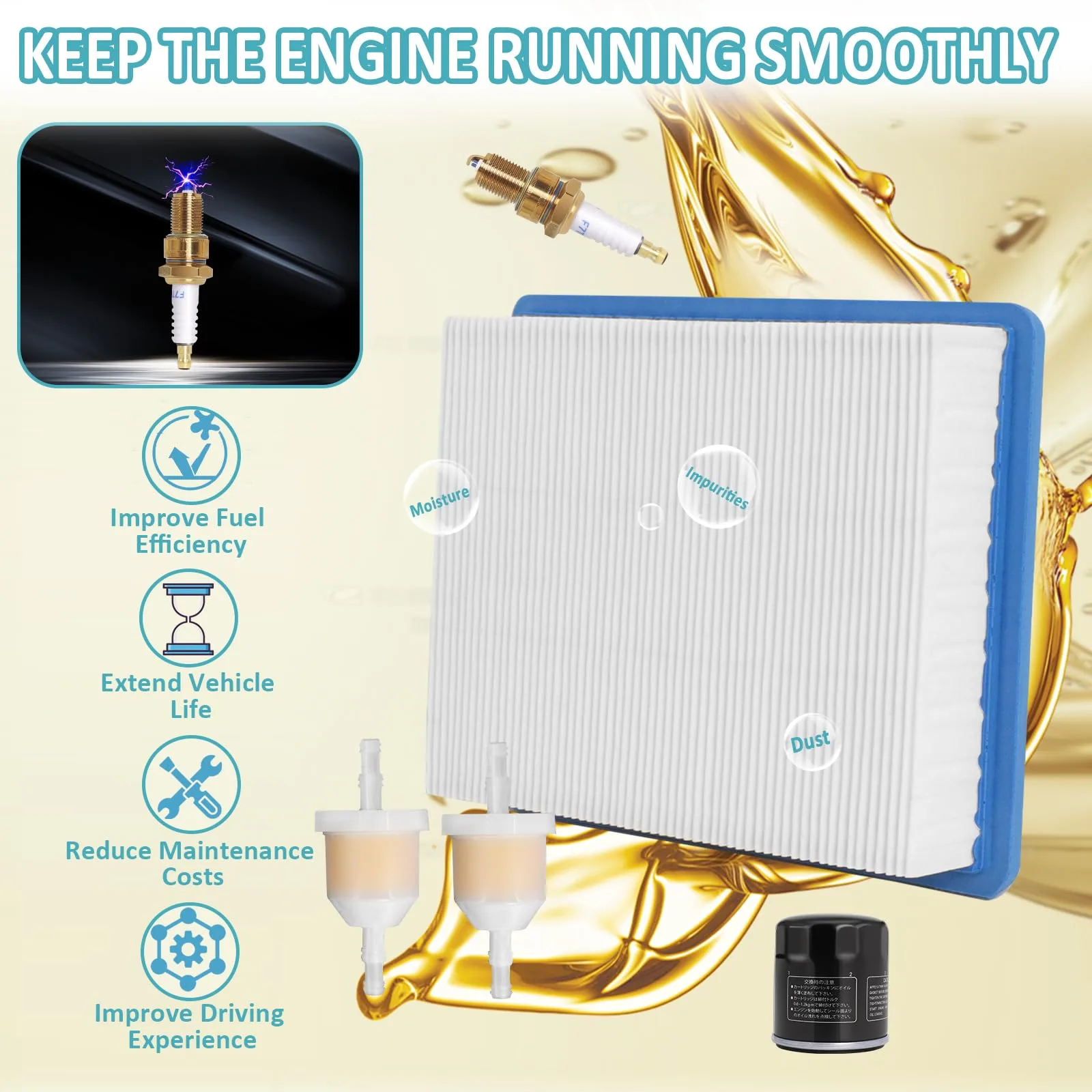 Podoy Tune-Up Kit for Club Car DS FE290/FE350 image 4