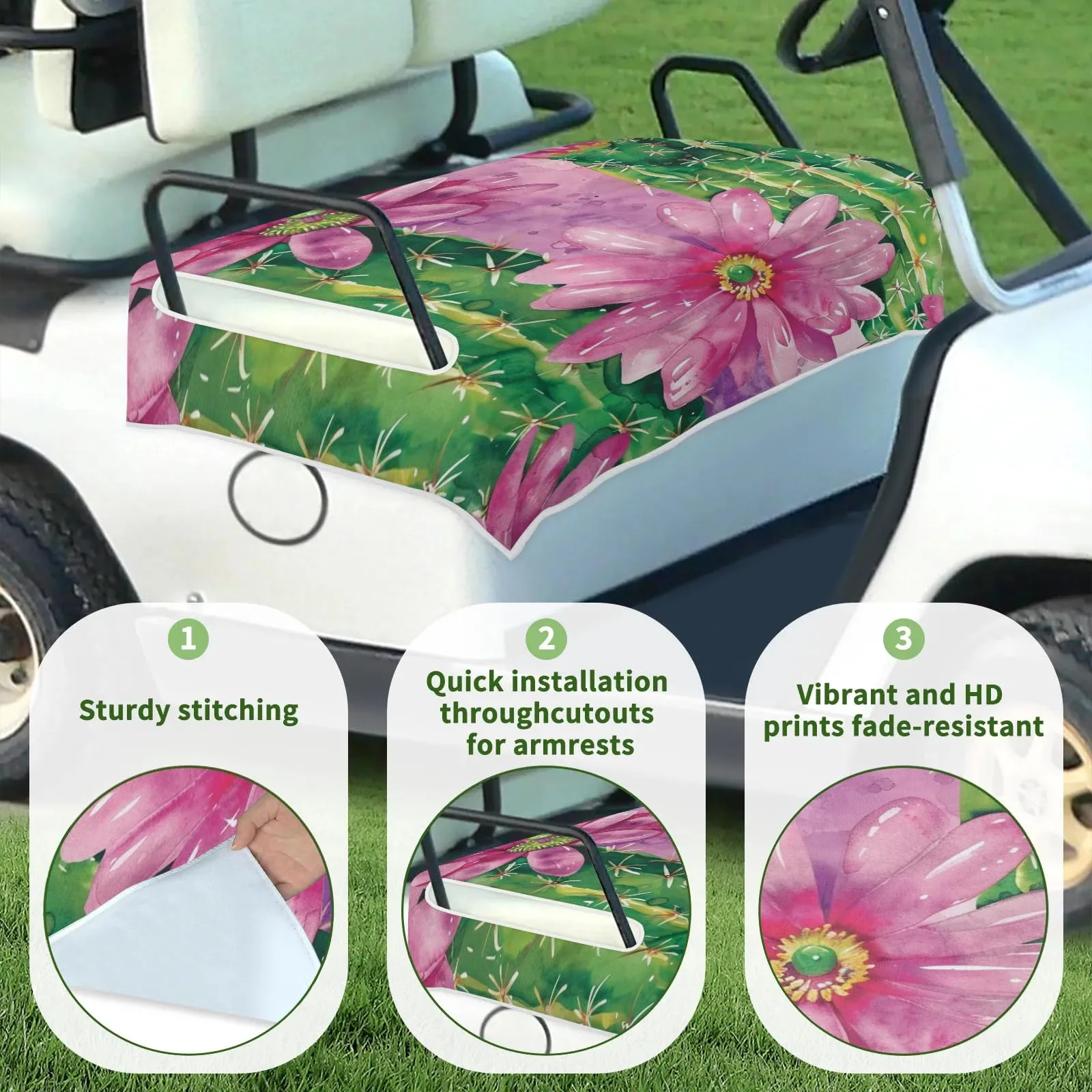 Tiveruda Golf Cart Seat Cover for Double Seats image 3