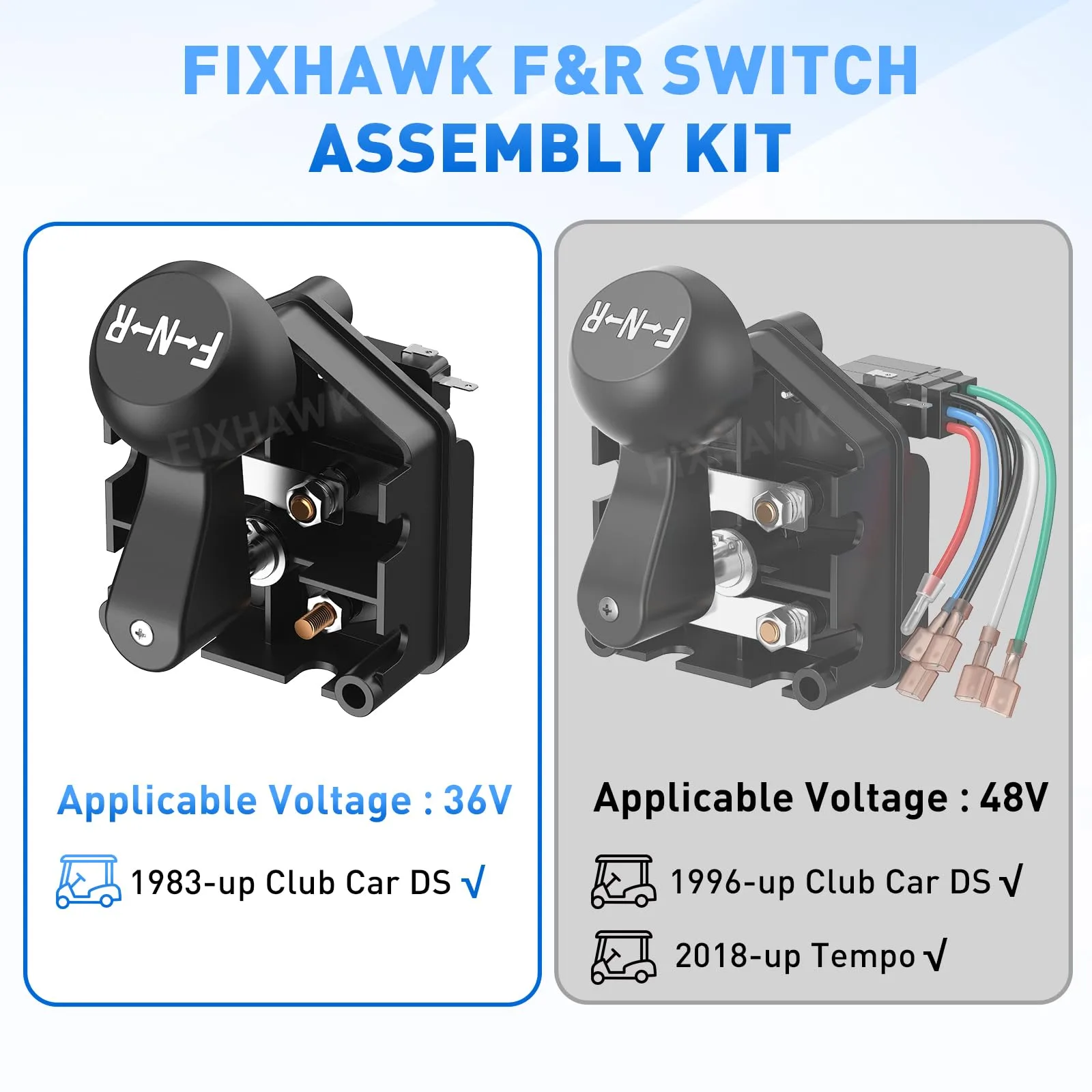 FIXHAWK Forward/Reverse Switch Assembly for Club Car DS 36V - 1011997 image 3