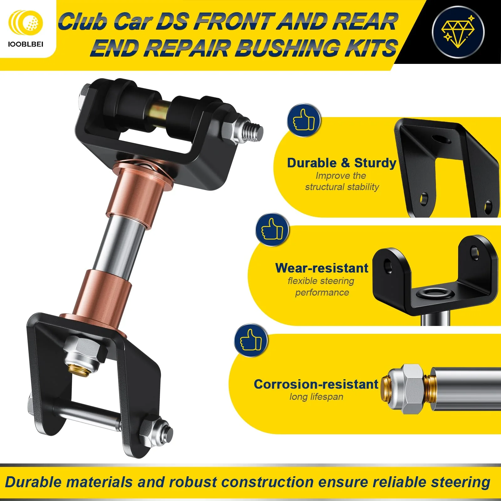 IOOBLBEI Club Car DS Front End Bushing Repair Kit 1993+ image 3