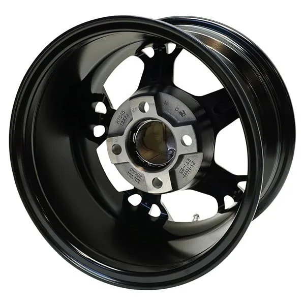 REVENGE 12x7 ET-25 Gloss Black Golf Cart Wheel image 3