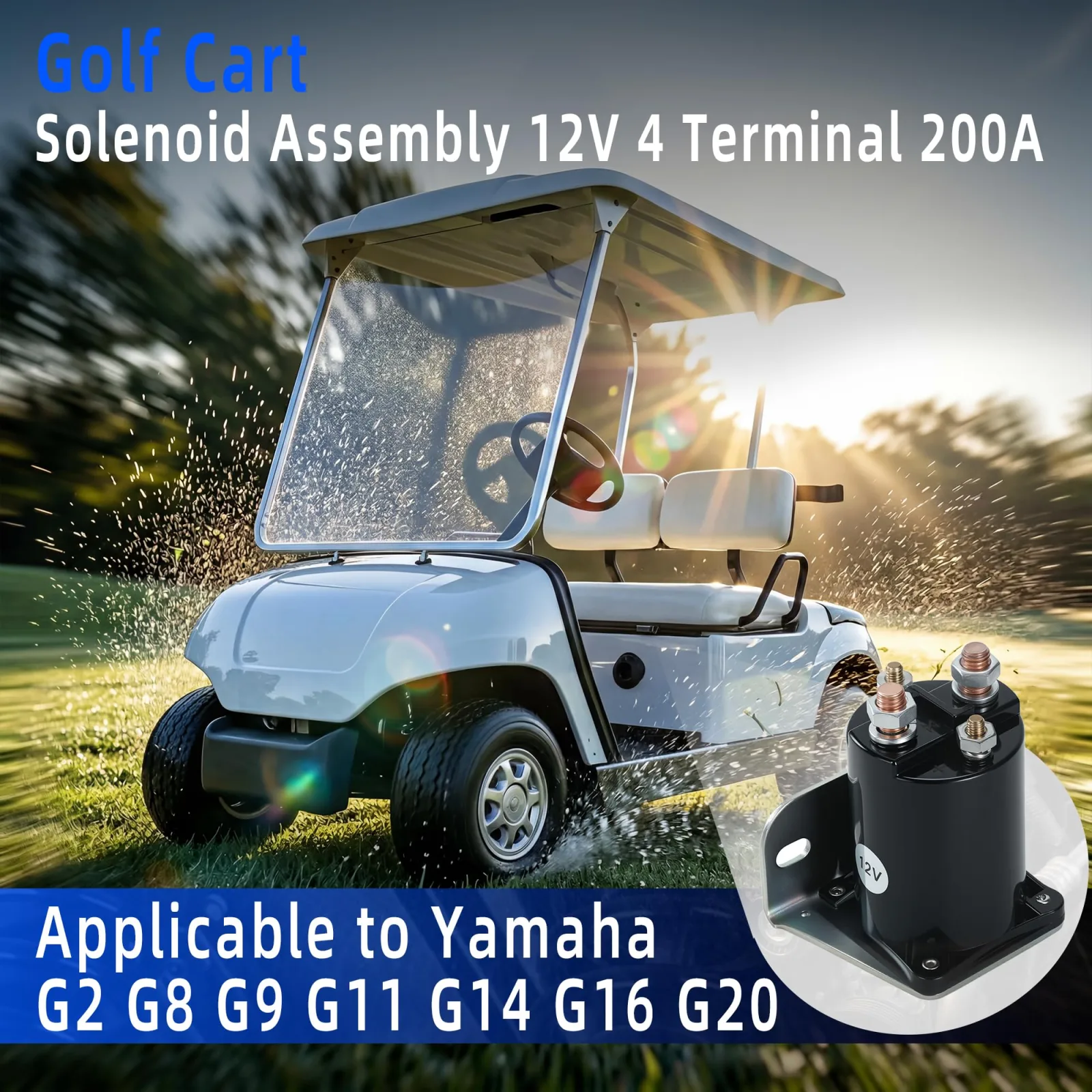Mixopoly 12V 200A Solenoid for Yamaha Golf Carts image 2