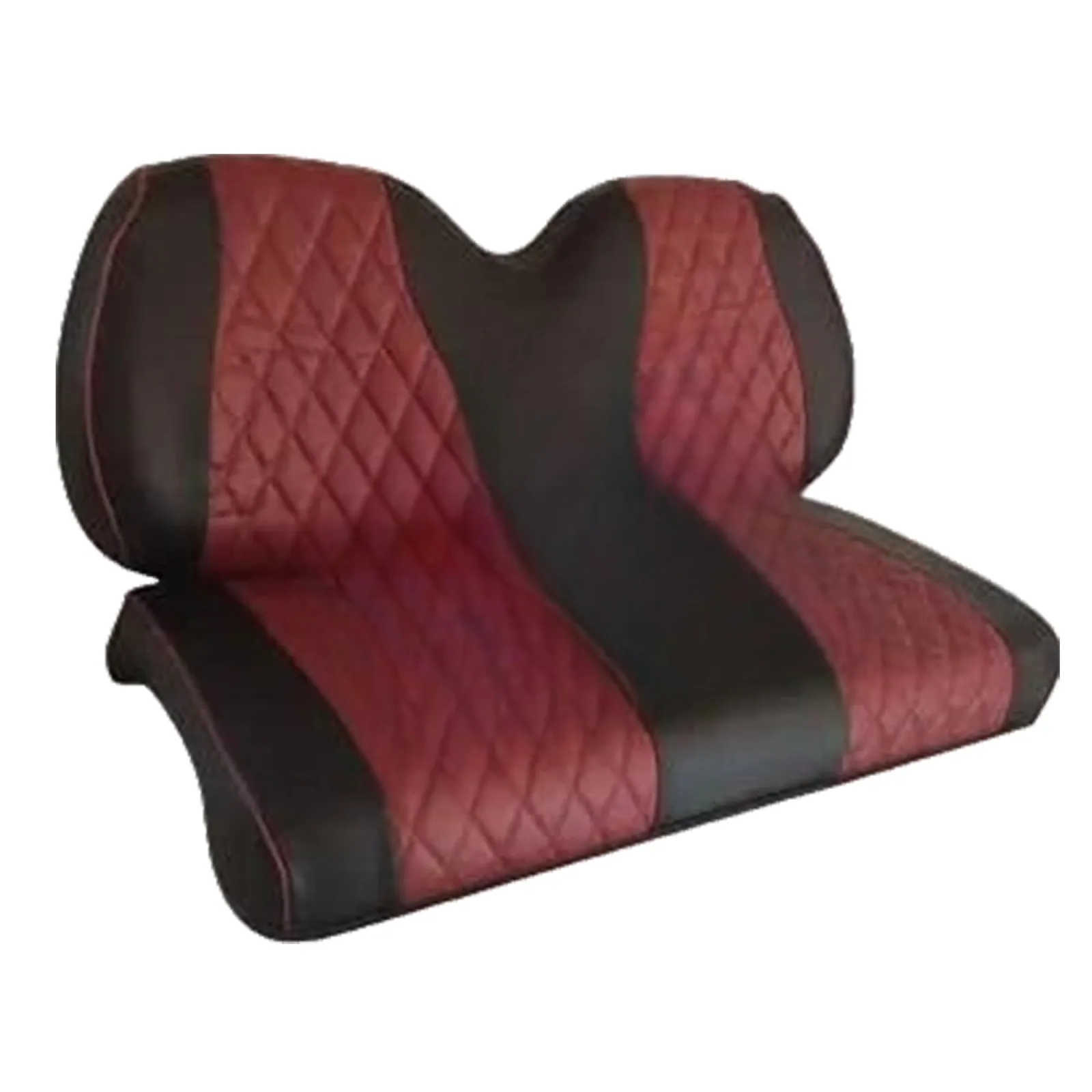 A-2-Z Golf Cart Front Seat Cover, Black/Dark Red