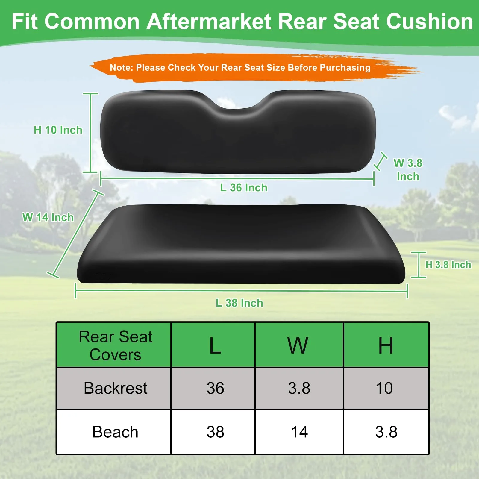 LEAPGOMAX Waterproof Golf Cart Seat Covers for EZGO and Club Car image 3