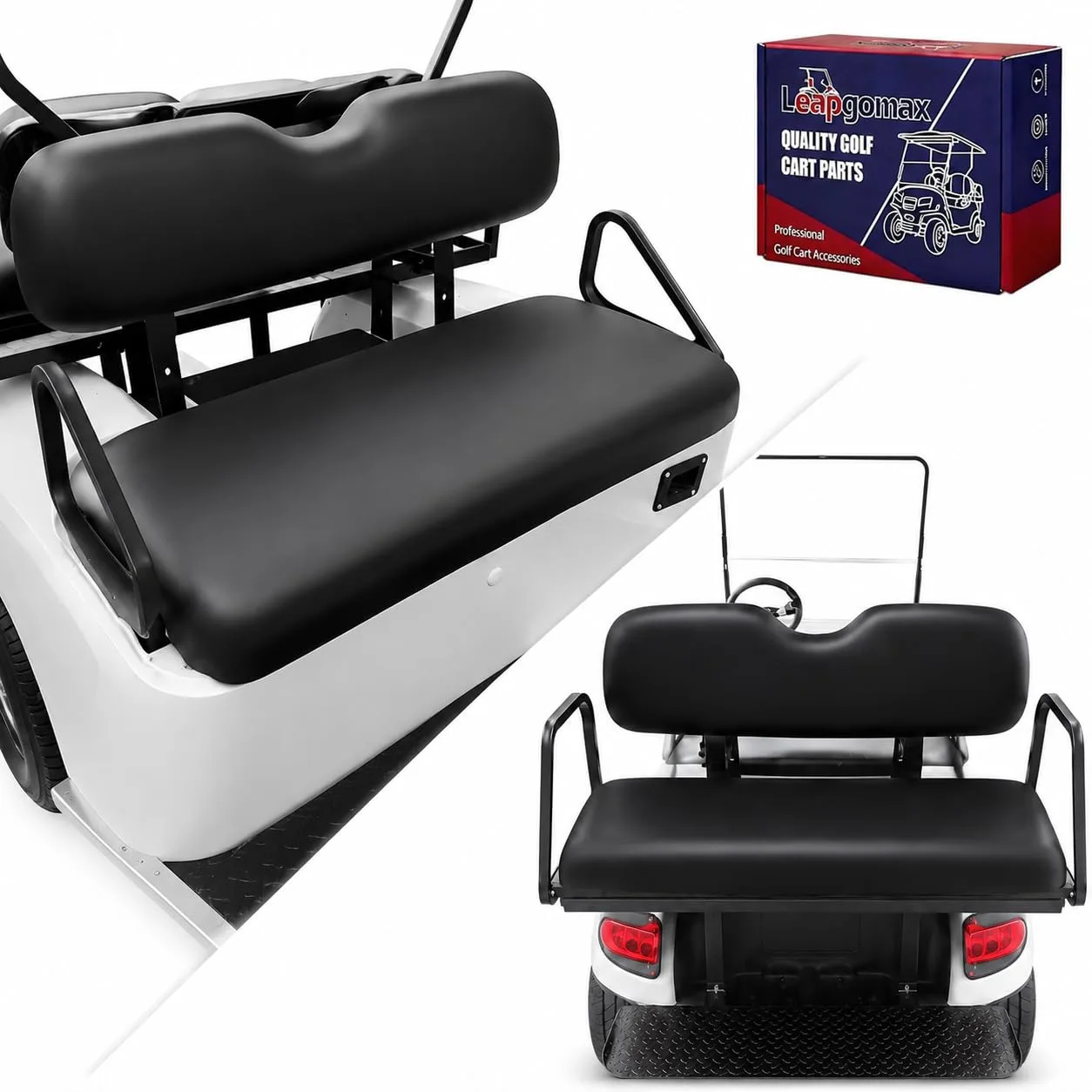 LEAPGOMAX Waterproof Golf Cart Seat Covers for EZGO and Club Car