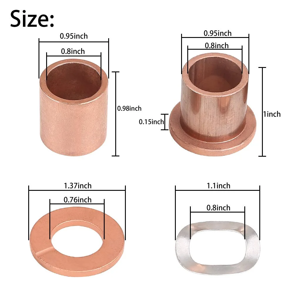 10L0L Kingpin Spindle Bushing Kit for Club Car DS image 3