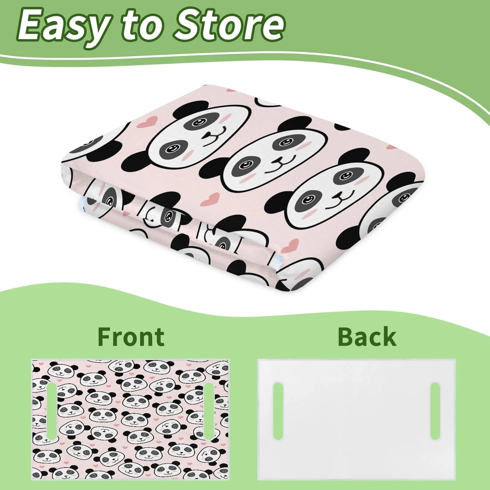 Tiveruda Pink Panda Golf Cart Seat Cover, 51 x 31 in image 4