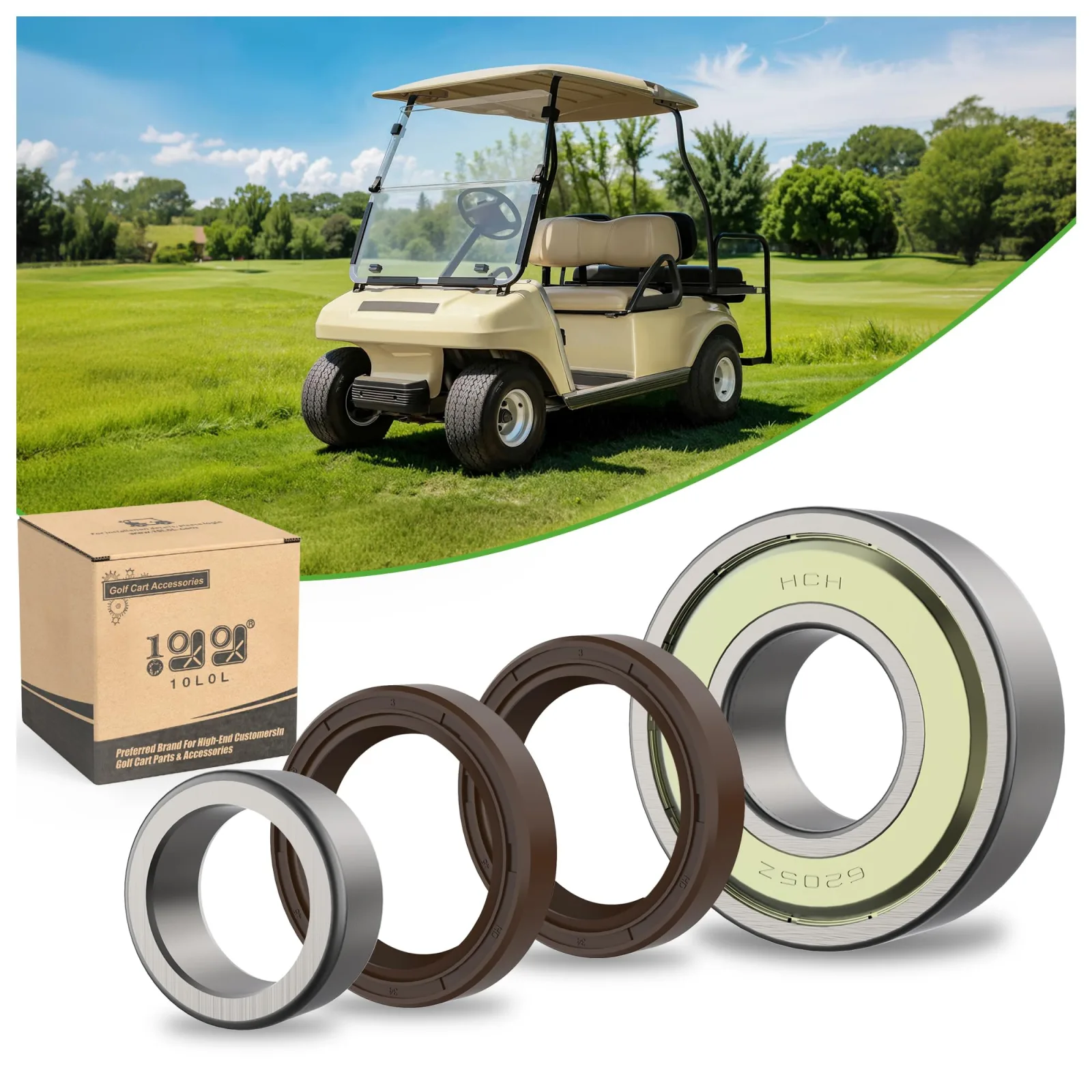 10L0L Rear Axle Bearing Kit for Club Car DS & Precedent