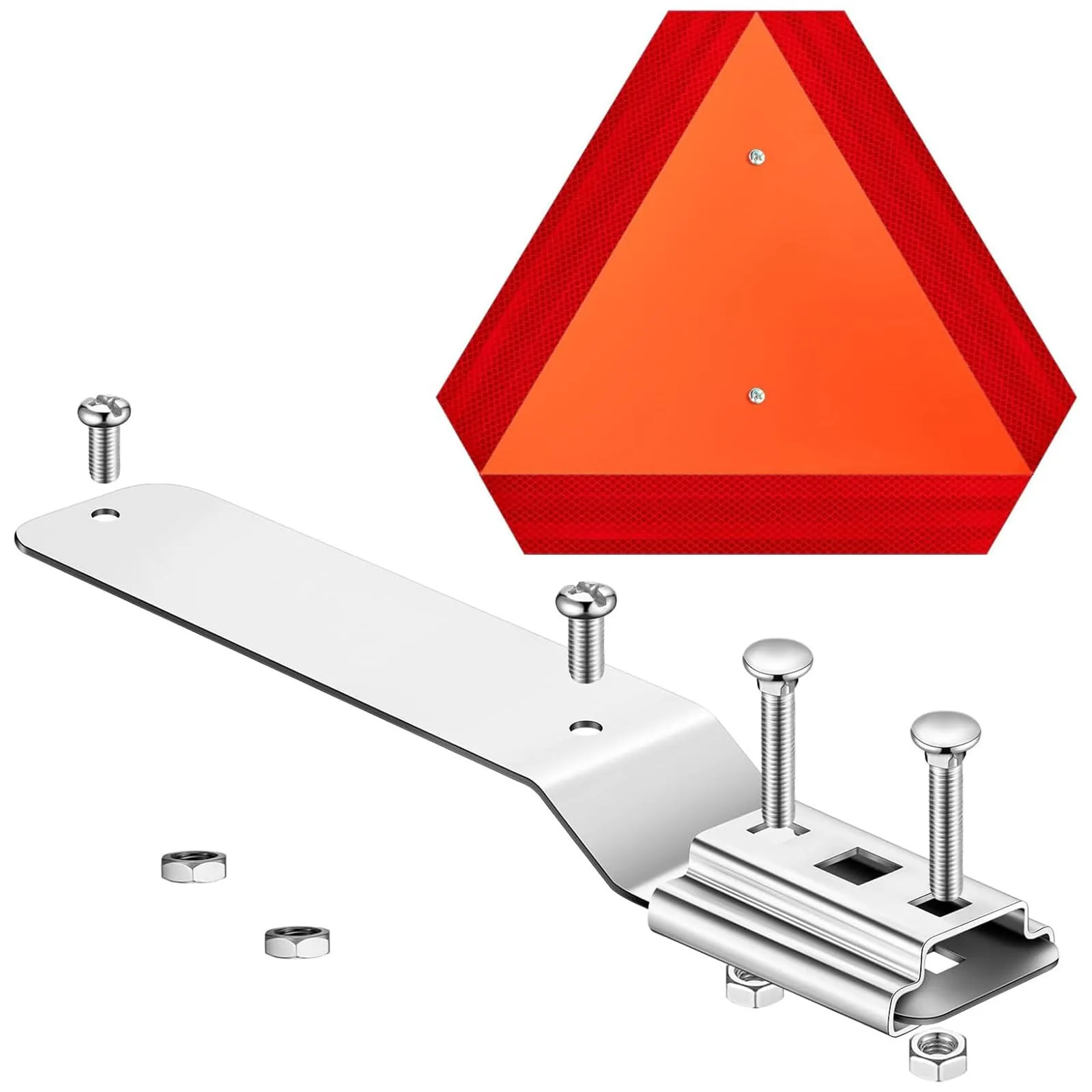 Tertioi Slow Speed Vehicle Triangle Sign with Mounting Bracket image 3