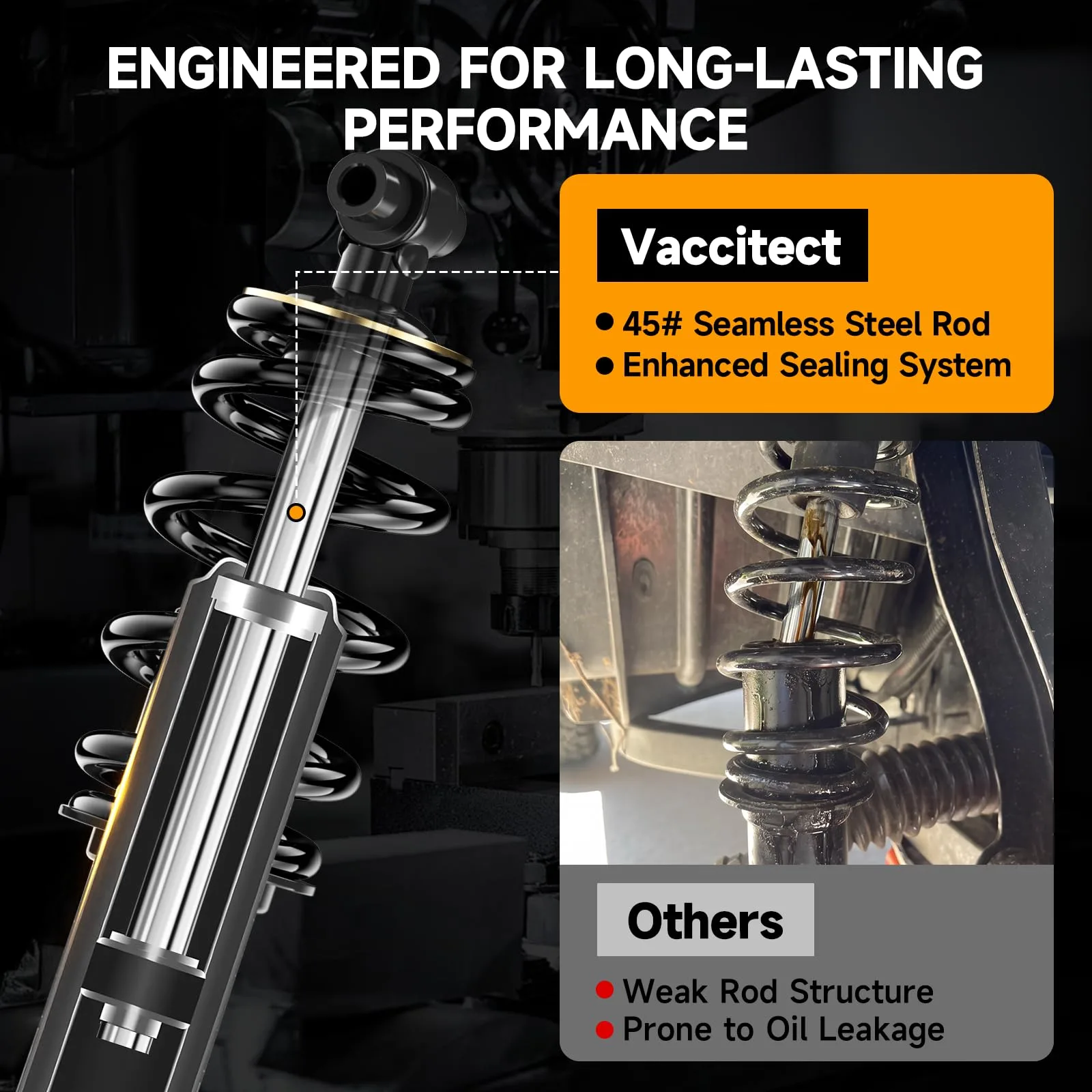 Vaccitect Front Shocks for Yamaha G29 Drive 2007-2016 image 3