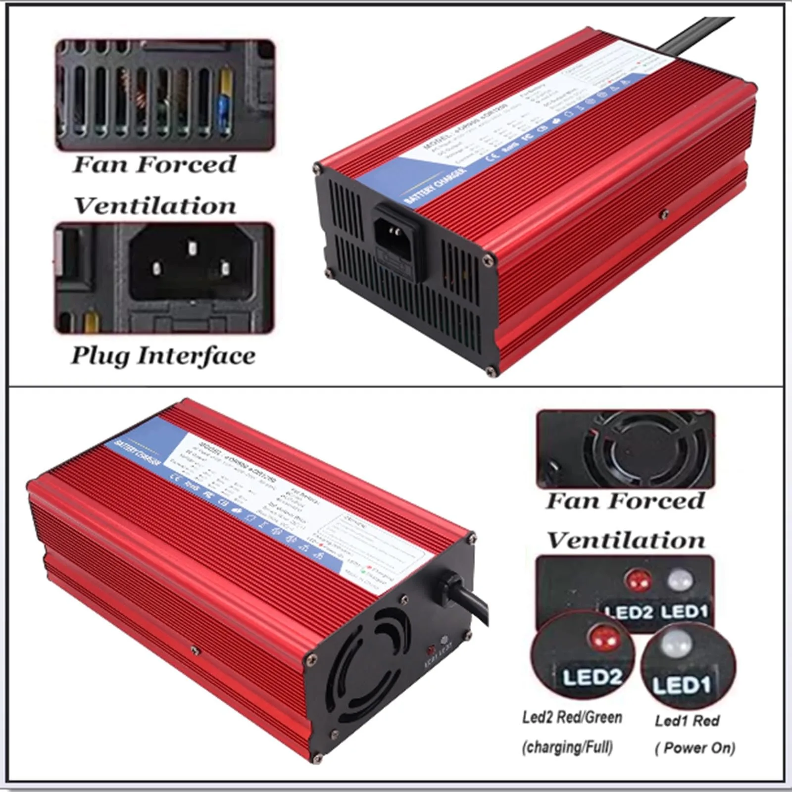 48V 17A Club Car Golf Cart Battery Charger image 4