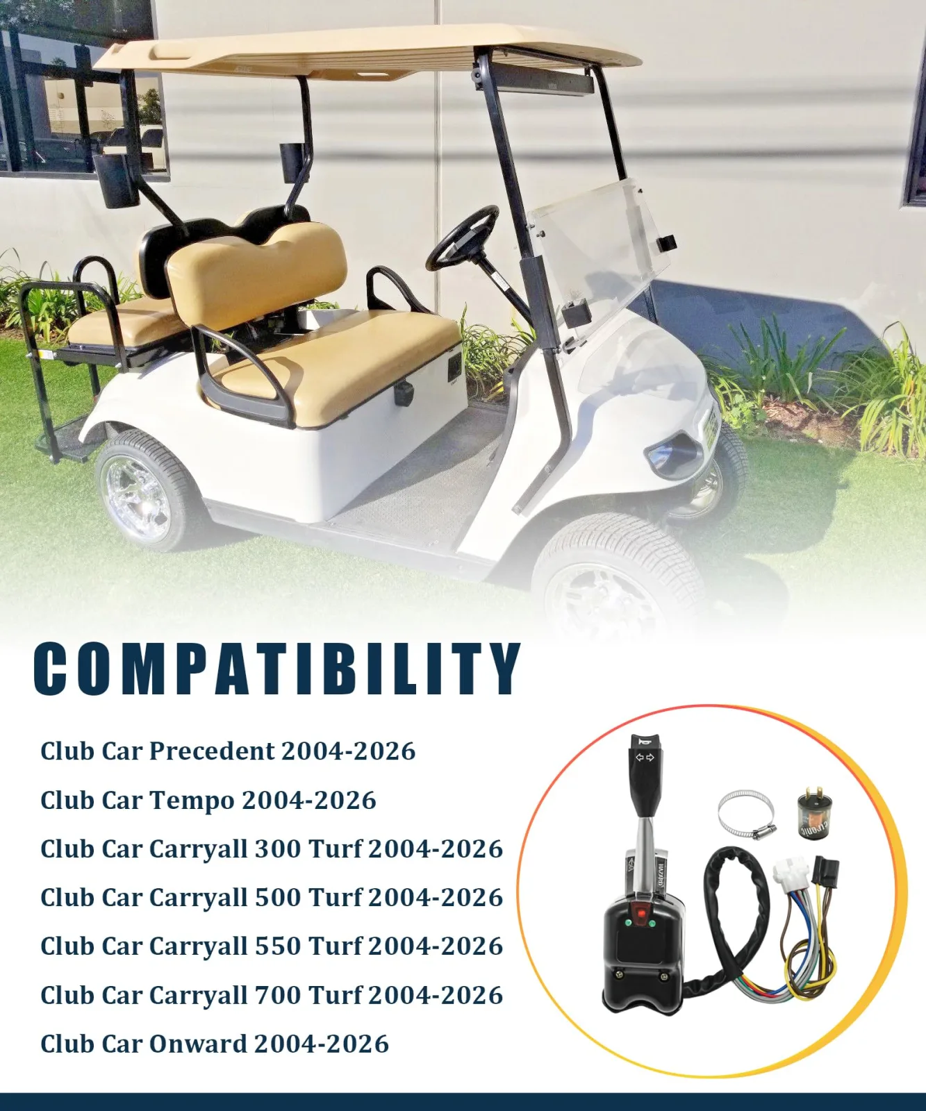 kakeken KMH8 Combination Switch for Club Car Golf Carts image 3