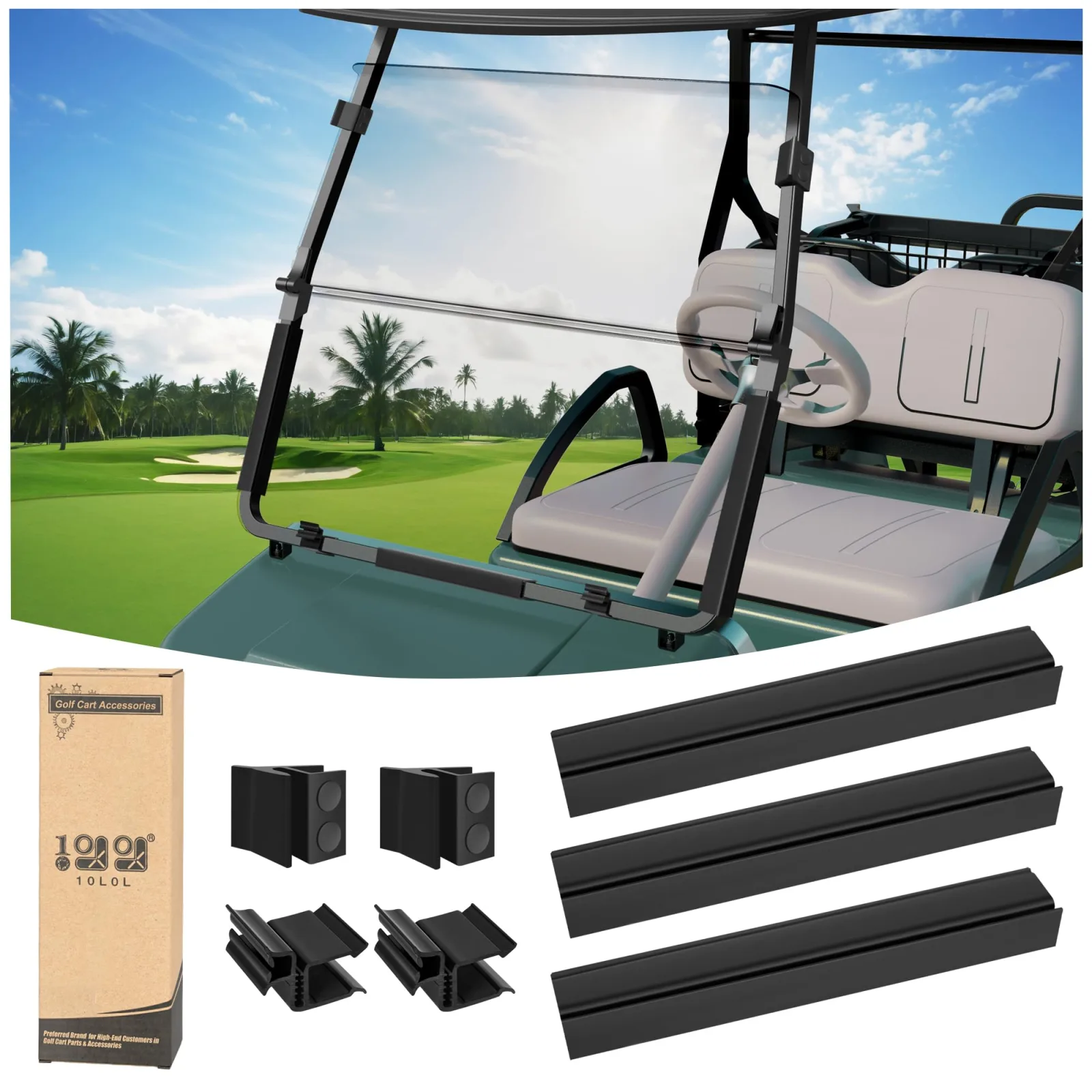 10L0L Windshield Retaining Clips for Club Car DS