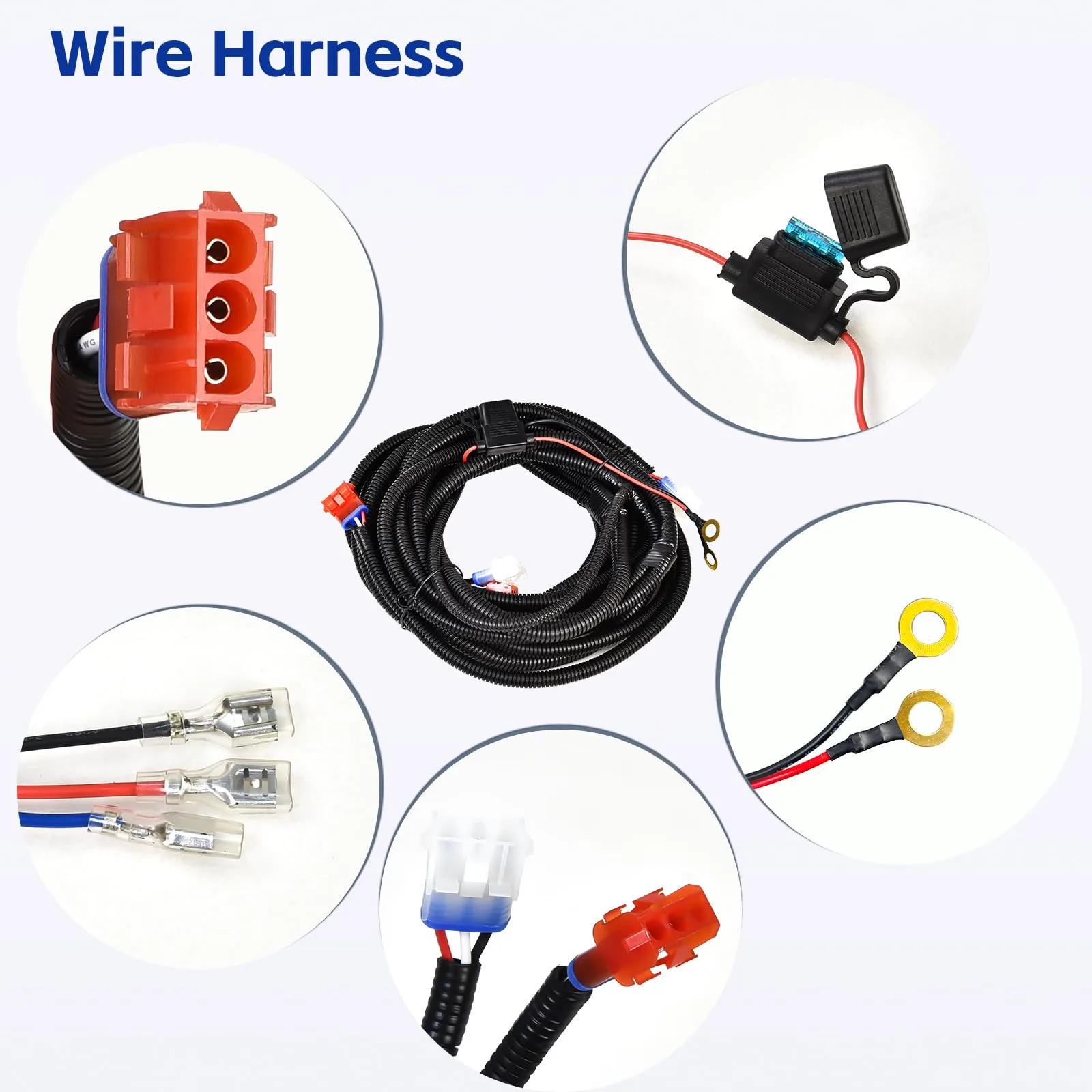 Shu-Ran 3-Pin Golf Cart Headlight Taillight Wiring Harness image 3