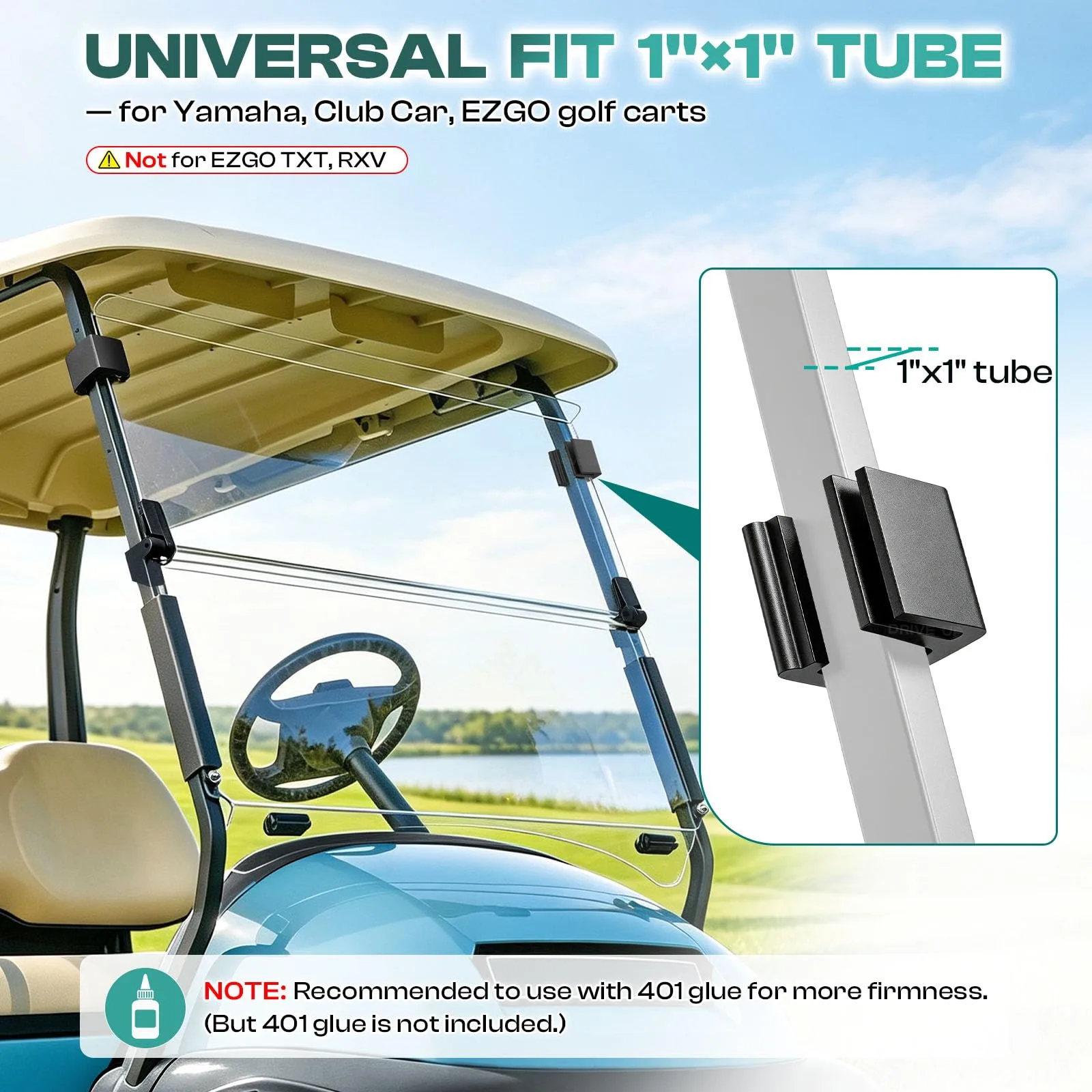 DRIVE UP Golf Cart Windshield Retaining Clips DU00292 image 2