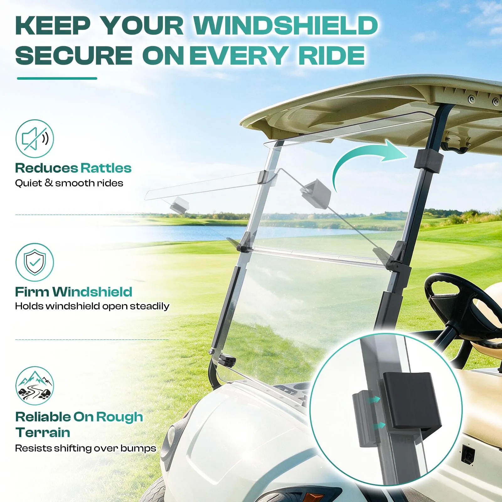DRIVE UP Golf Cart Windshield Retaining Clips DU00292 image 3