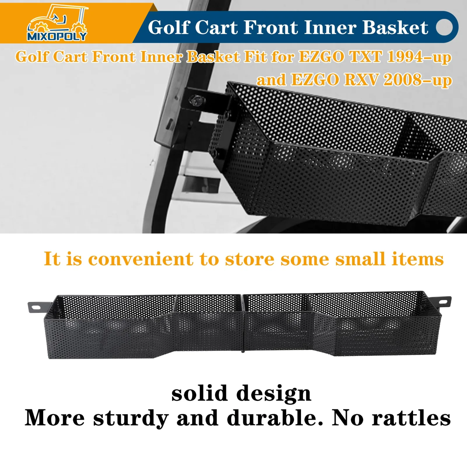 Mixopoly Front Inner Basket for E-Z-GO TXT/RXV 2008+ image 2