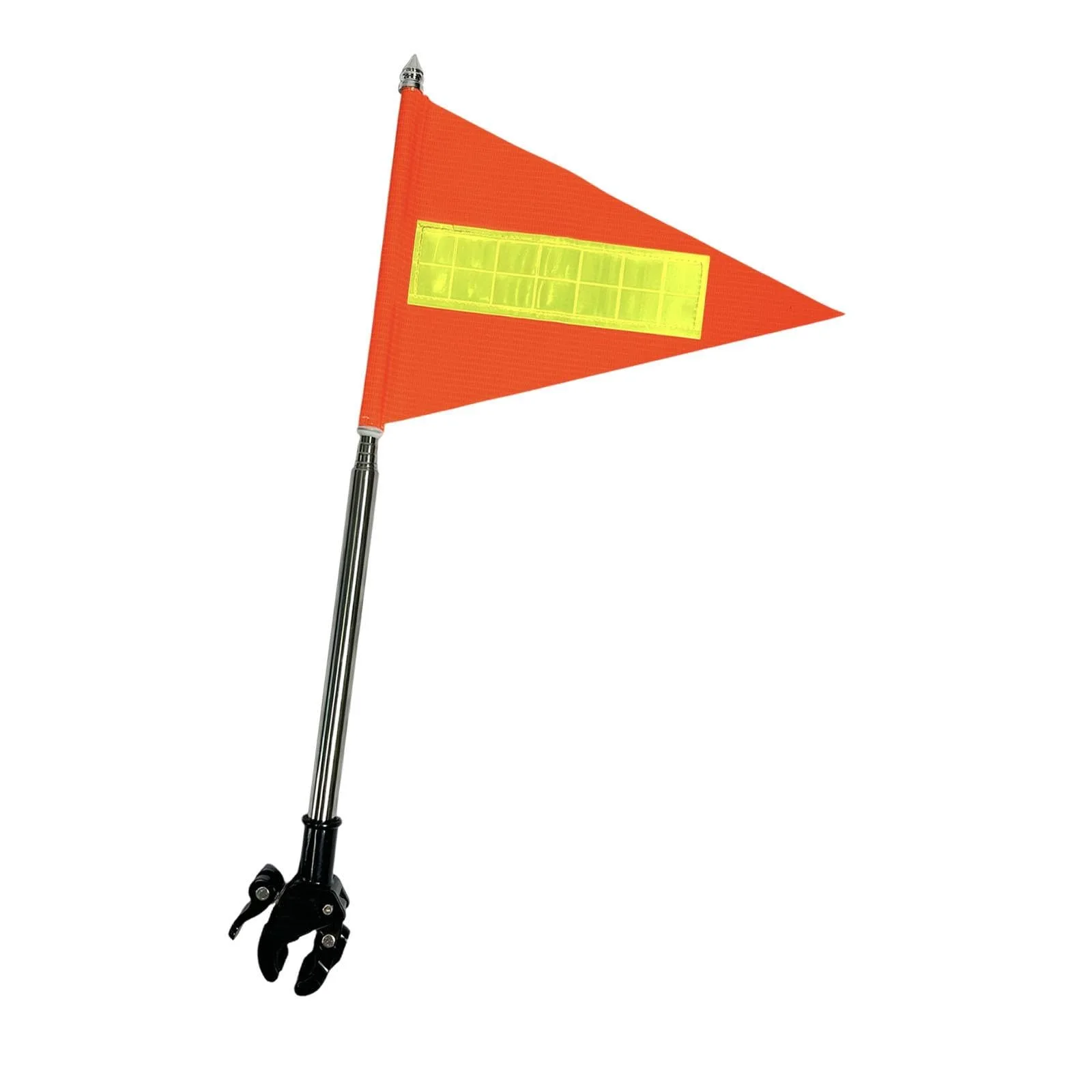 Reflective Golf Cart Safety Flag with Stainless Steel Pole