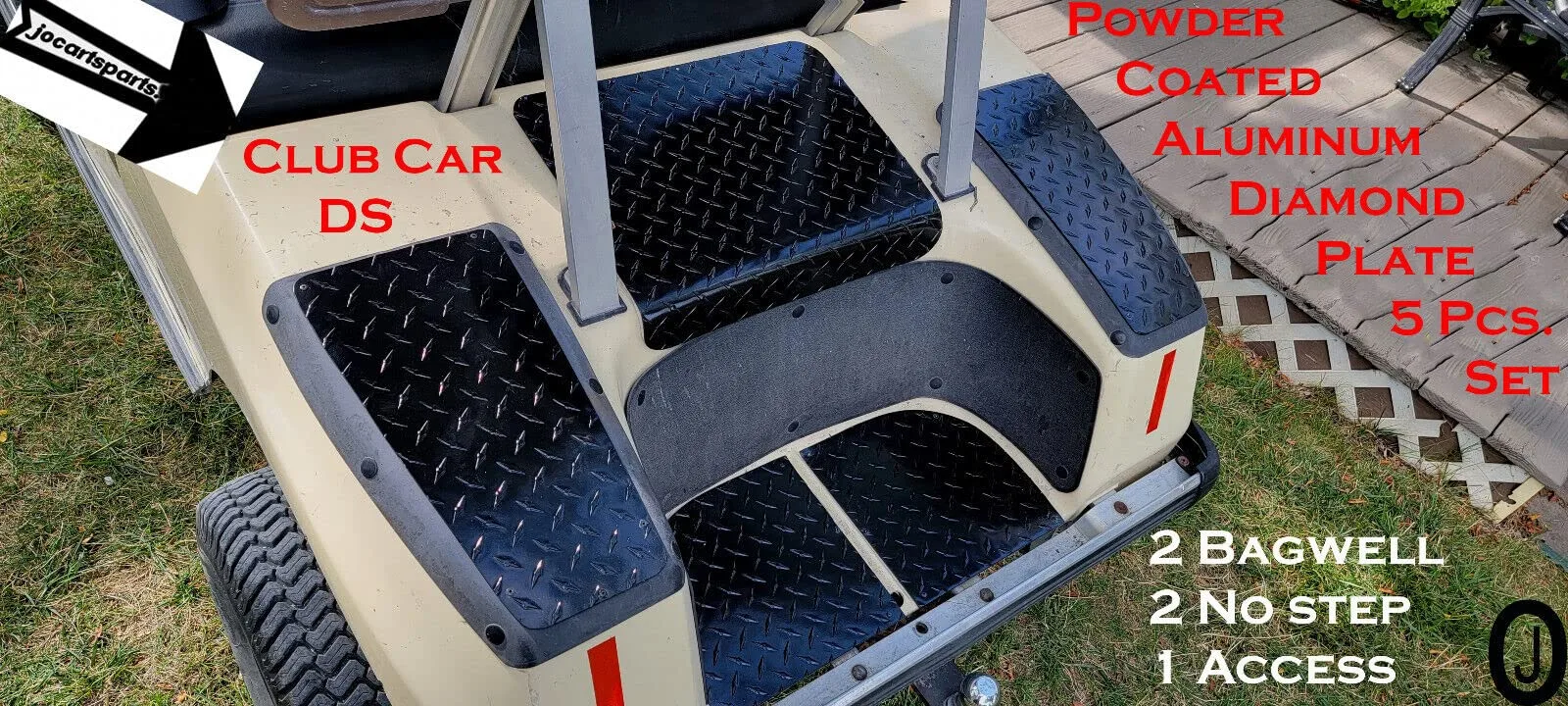 Club Car DS 5-Piece Aluminum Access Panel Cover Set image 2