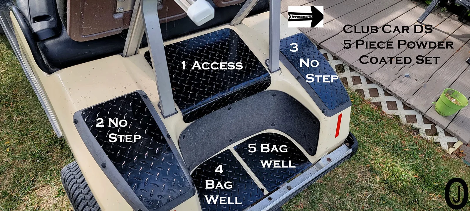 Club Car DS 5-Piece Aluminum Access Panel Cover Set image 3