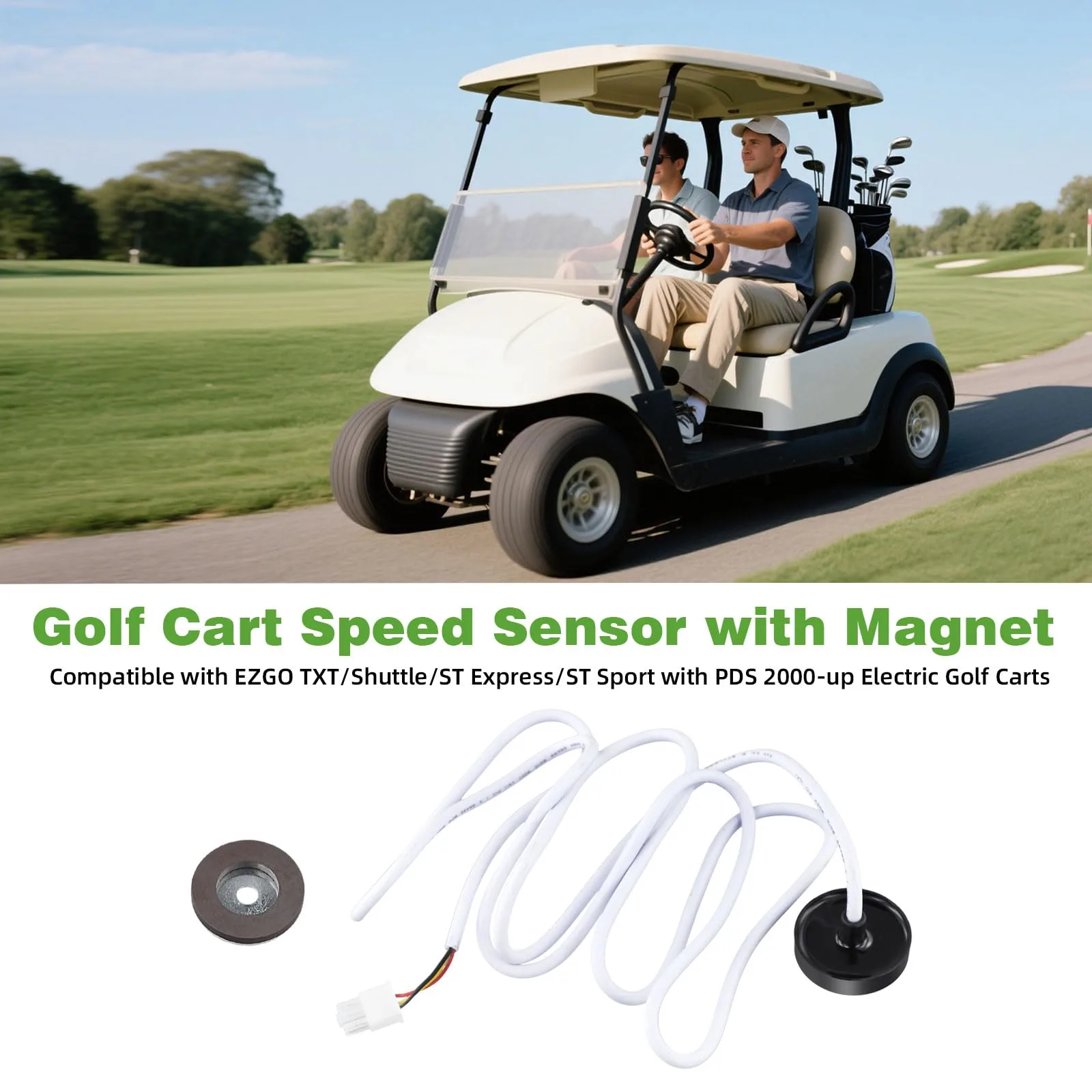 Roykaw 36V Golf Cart Speed Sensor with Magnet G-0646 image 2
