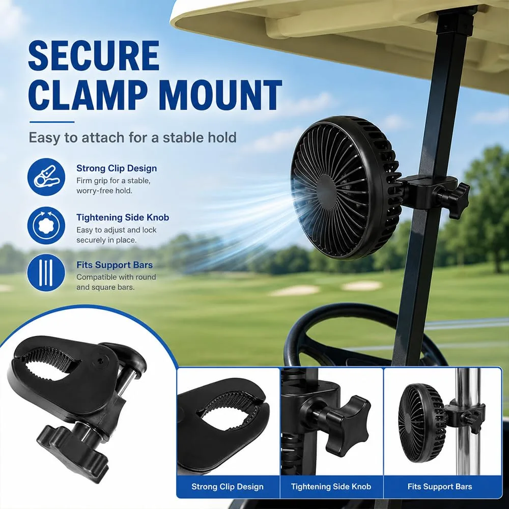 MPJRXDL USB Golf Cart Fan for MadJax Ascent 6 Passenger image 2