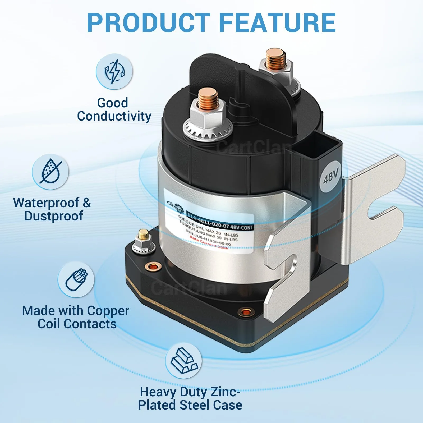 CartClan 48V Solenoid for Yamaha G22 G29 Drive image 3