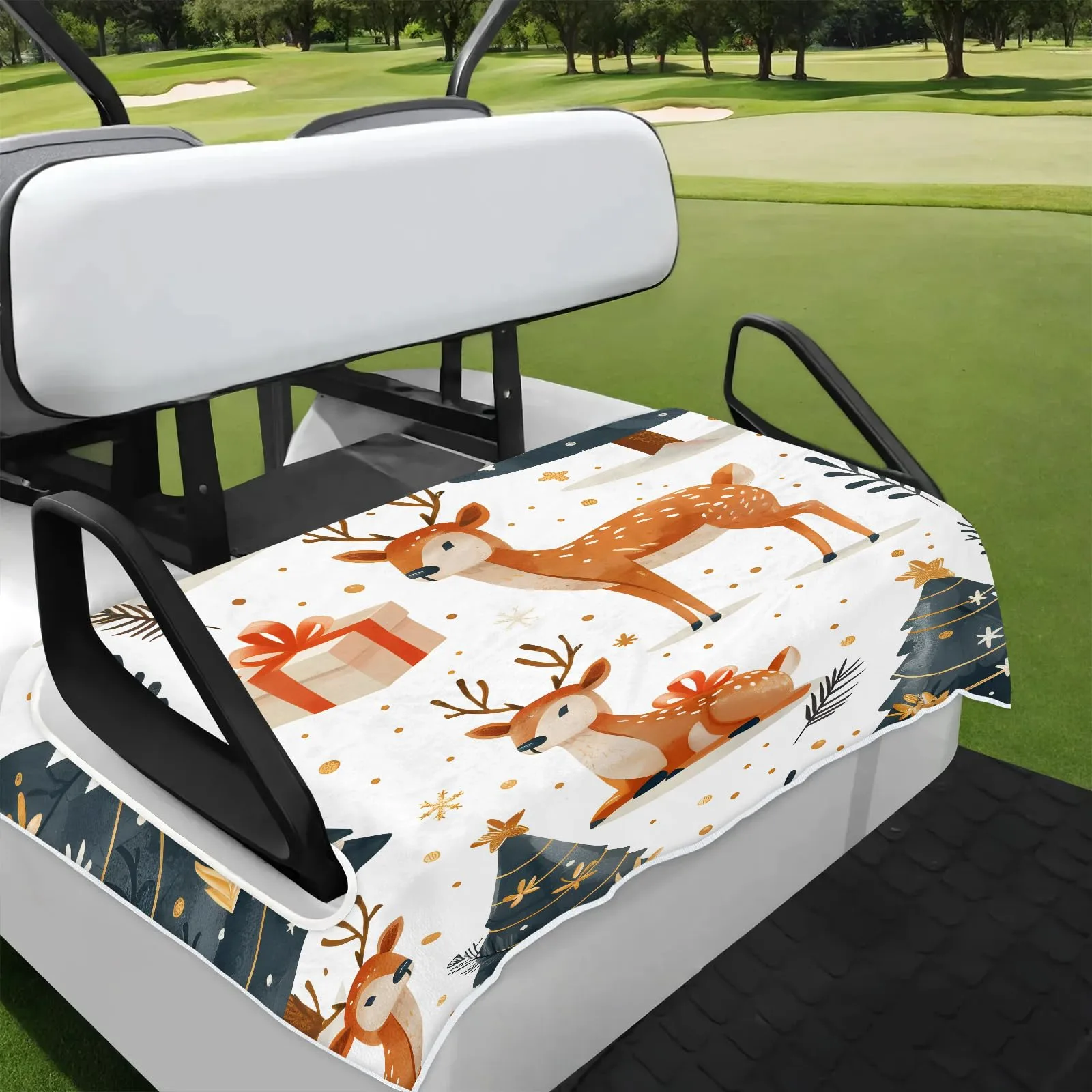 Tiveruda Golf Cart Seat Cover for Double Seats 51 x 31 in