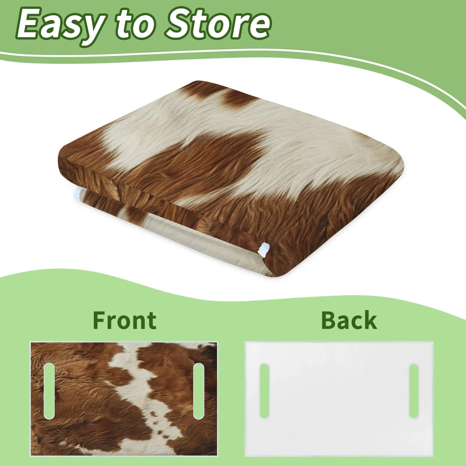 Tiveruda Cow Print Golf Cart Seat Cover 51 x 31 in image 4