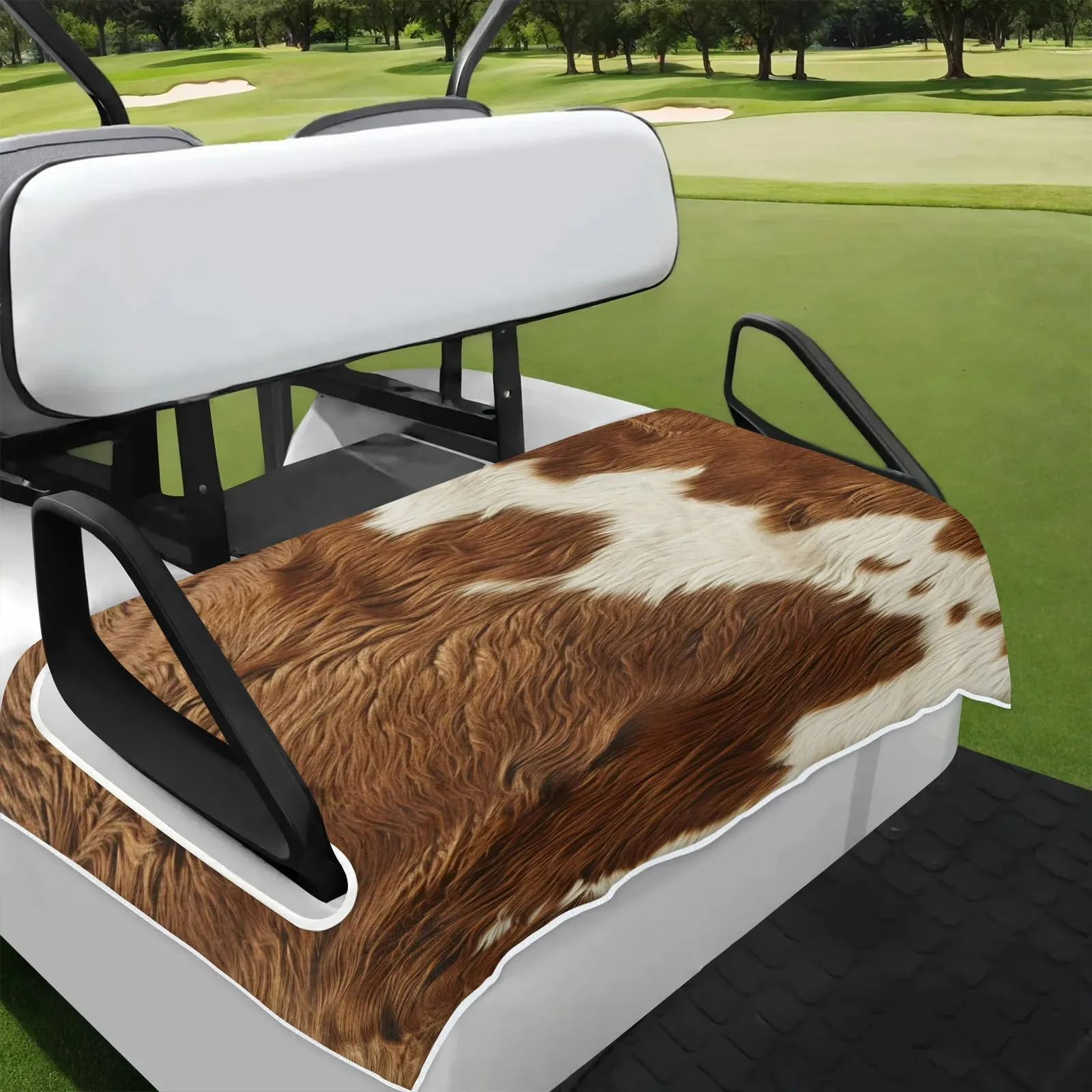 Tiveruda Cow Print Golf Cart Seat Cover 51 x 31 in