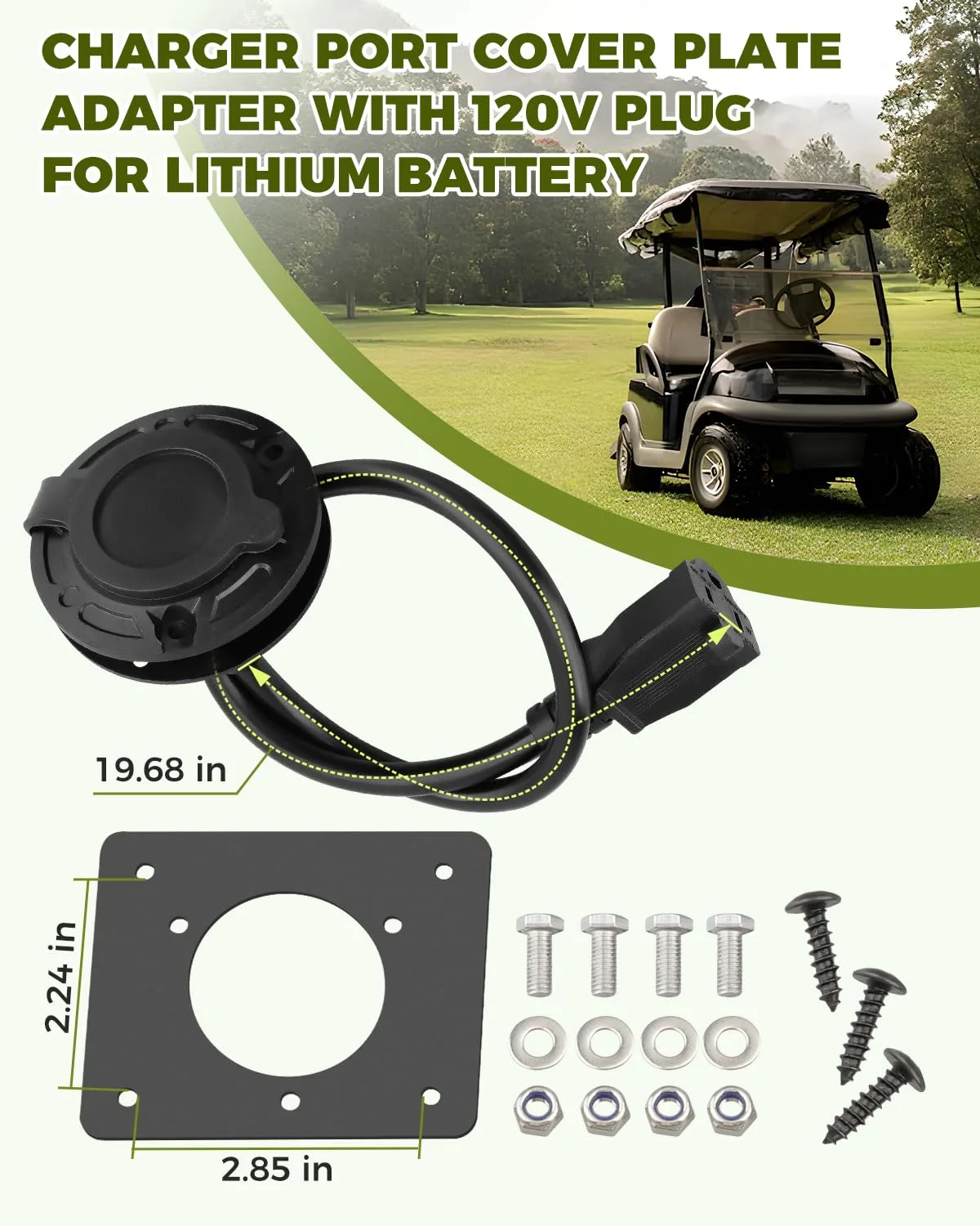 Fozipamy E-Z-GO TXT36 Charger Port Adapter image 2