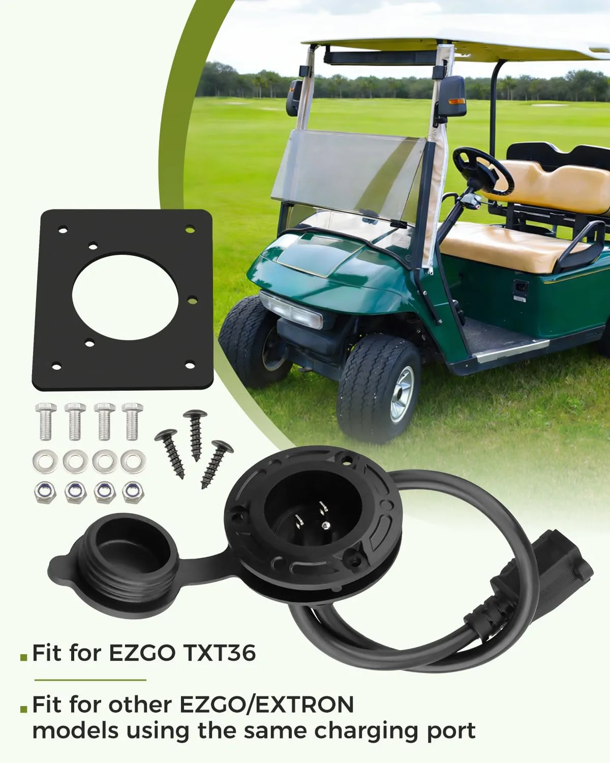 Fozipamy E-Z-GO TXT36 Charger Port Adapter image 4