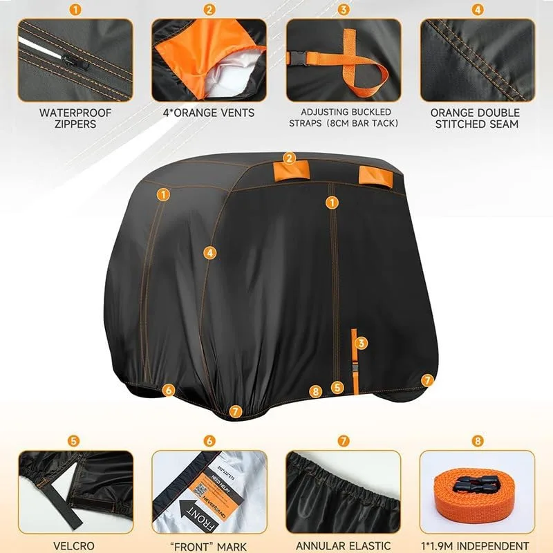 Golf Cart Cover for Star EV Sirius 4 Passenger 2005-2025 image 2