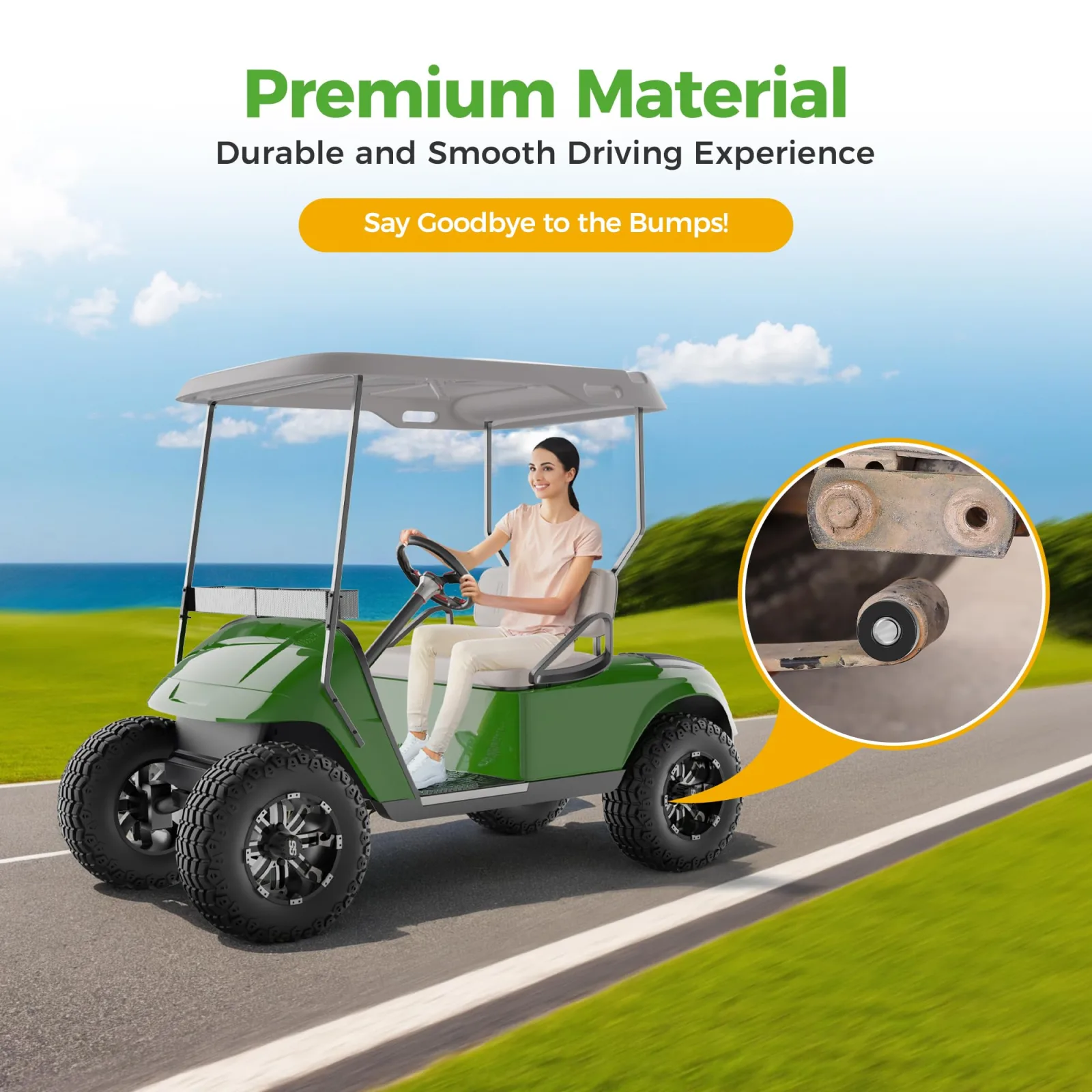 10L0L Golf Cart Spring Bushing Kit for E-Z-GO and Club Car image 3