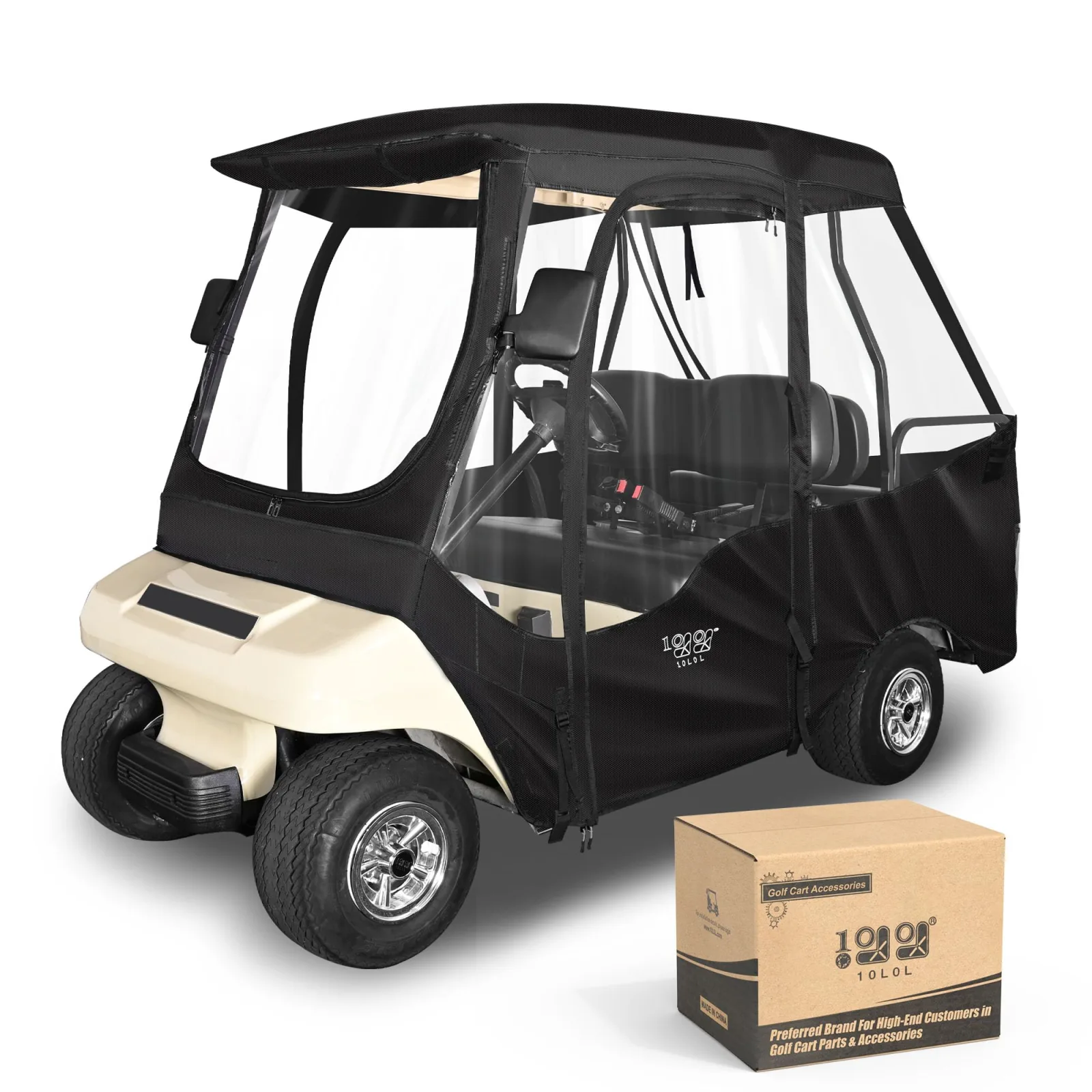 10L0L Club Car DS 2+2 Golf Cart Driving Enclosure