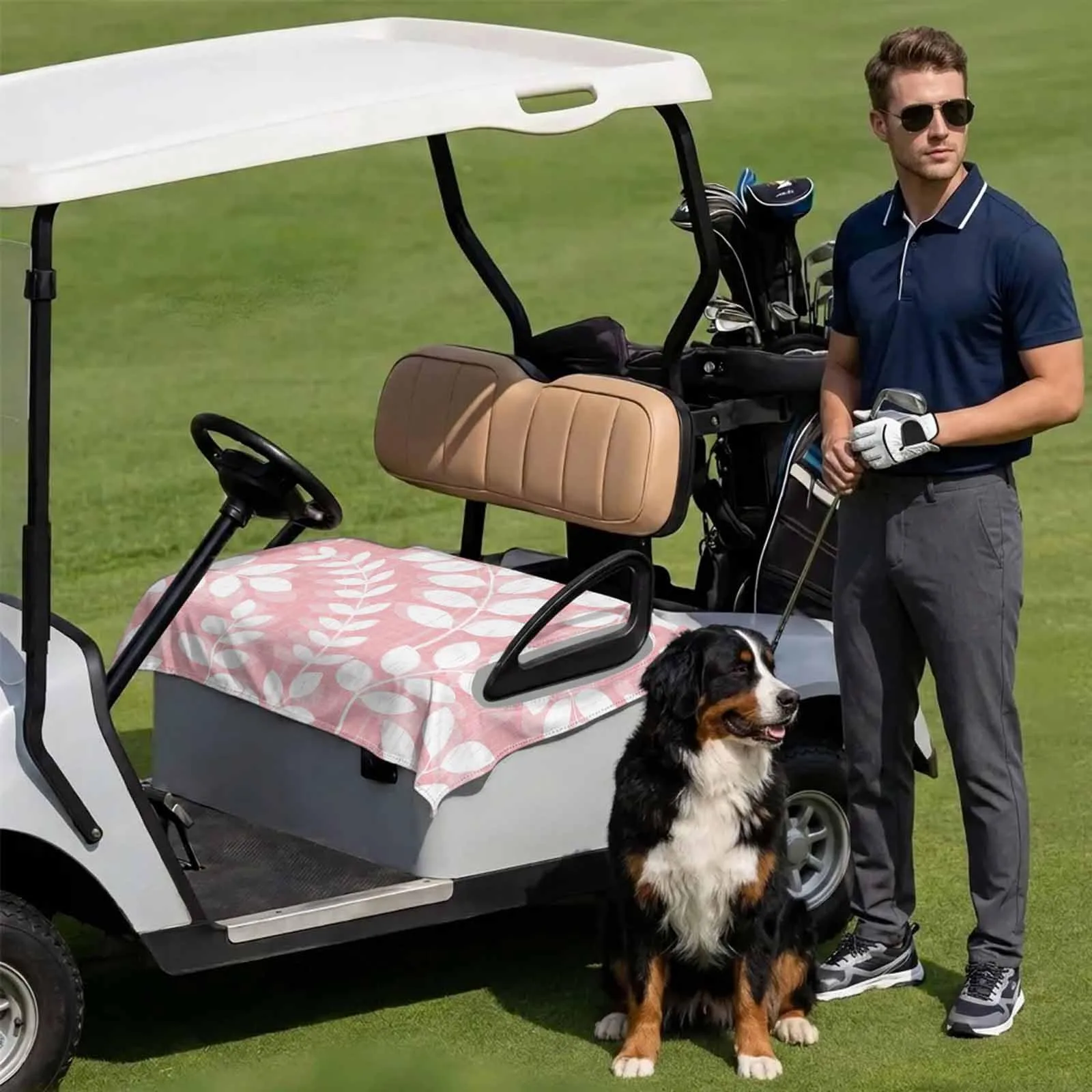 DecorLovee Pink Golf Cart Seat Cover, 51 x 31 in image 3