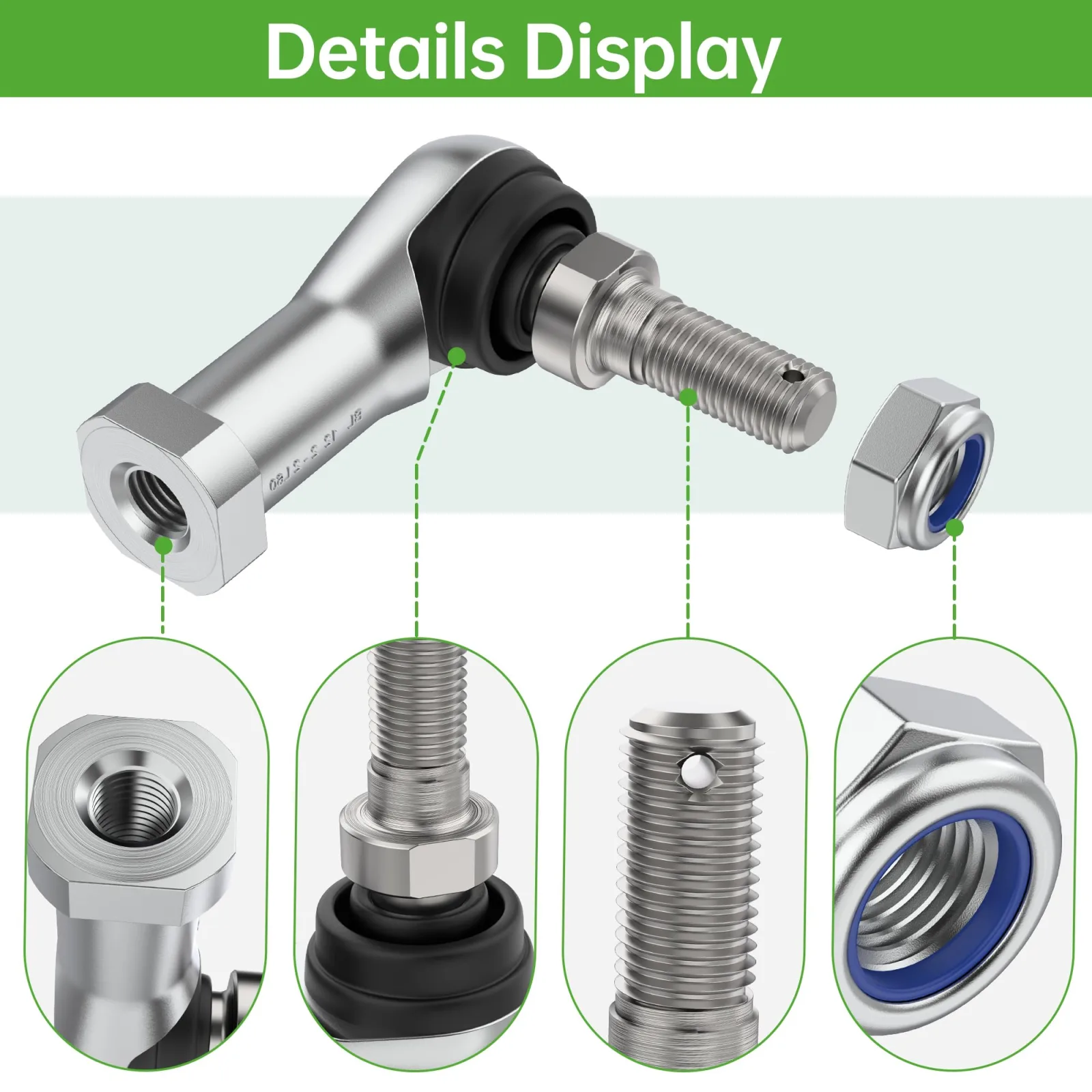10L0L Tie Rod End Ball Joint Kit for Club Car Golf Carts image 4