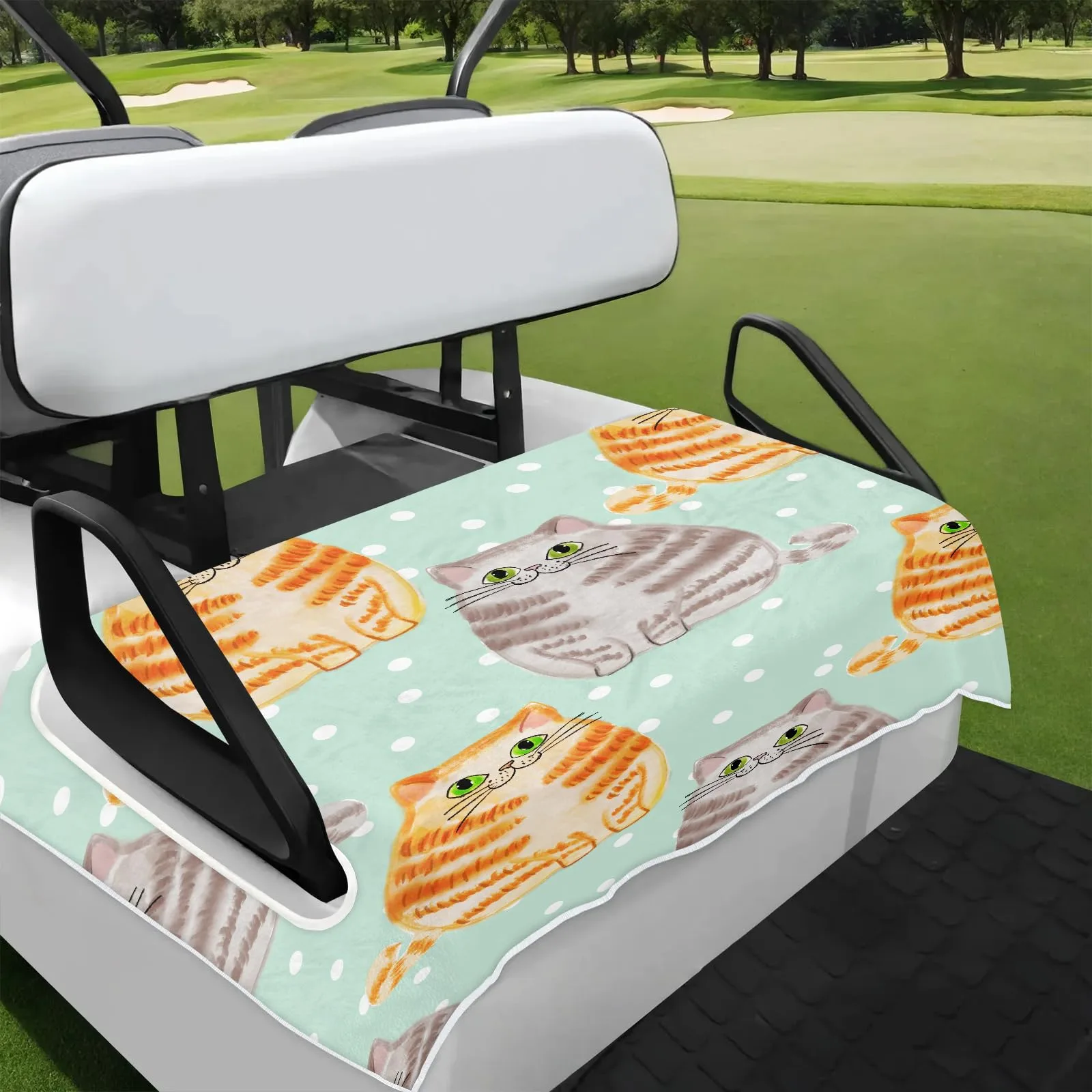 Tiveruda Golf Cart Seat Cover for Double Seats, 51 x 31 in